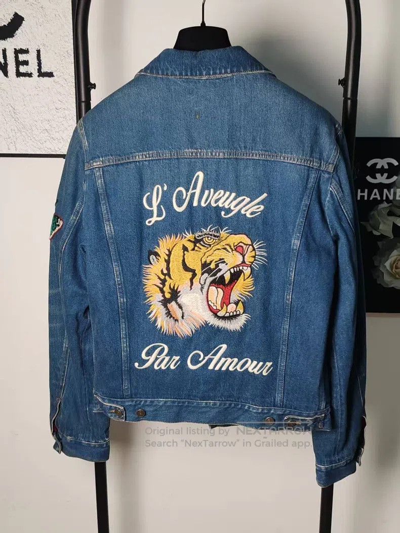 Gucci Gucci Embroidered pattern denim jacket Size US S / EU 44-46 / 1 - 2 Thumbnail