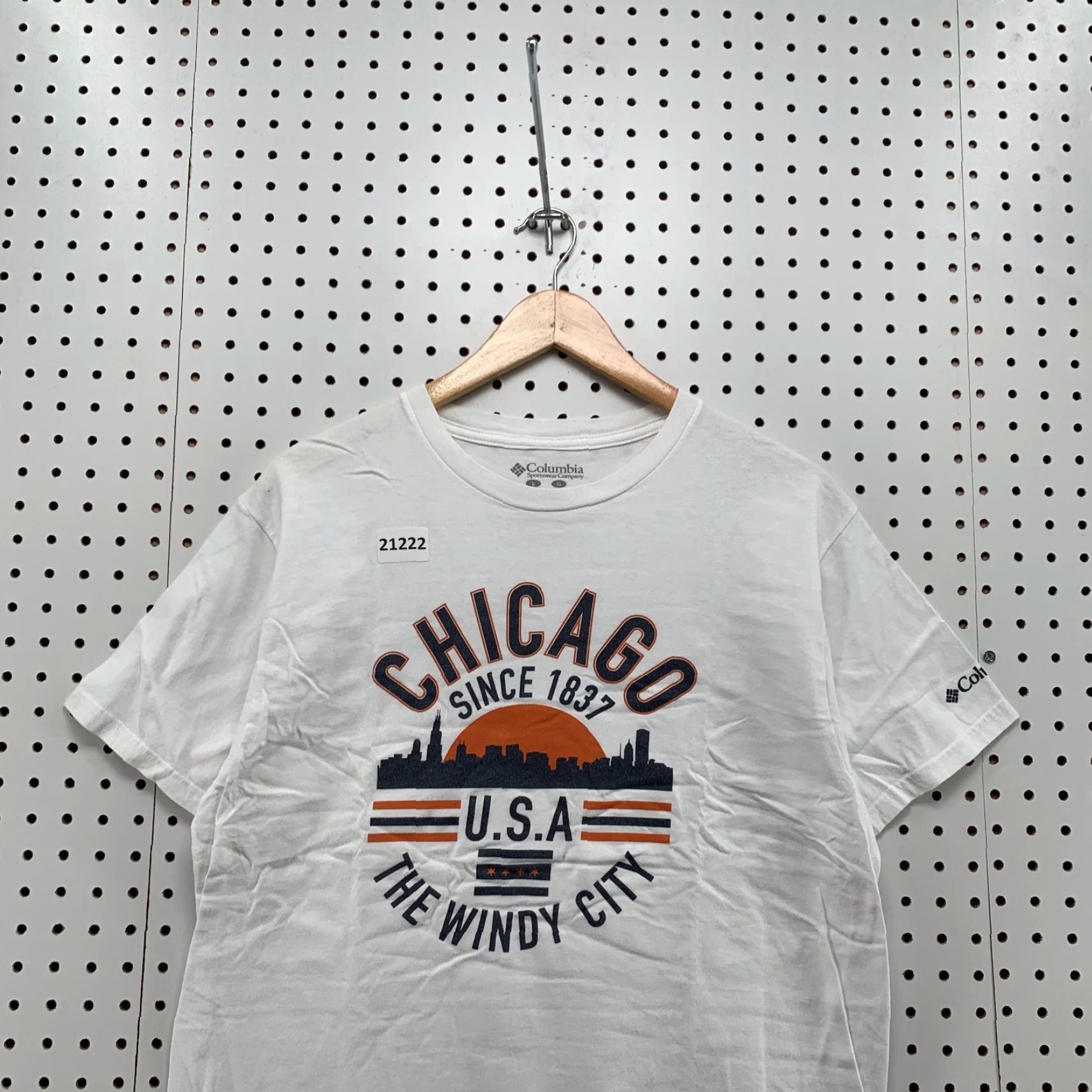 Vintage Columbia Shirt Men Large White CHICAGO Windy City Short Sleeeve Size US L / EU 52-54 / 3 - 5 Thumbnail