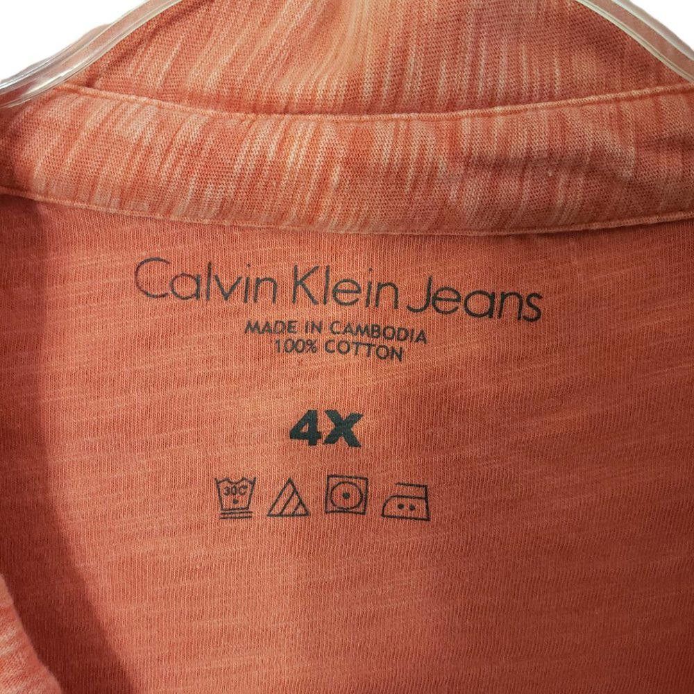 Calvin Klein CT1393 Calvin Klein Polo Shirt Color: Light Orange 4XL Size US XXL / EU 58 / 5 - 2 Thumbnail