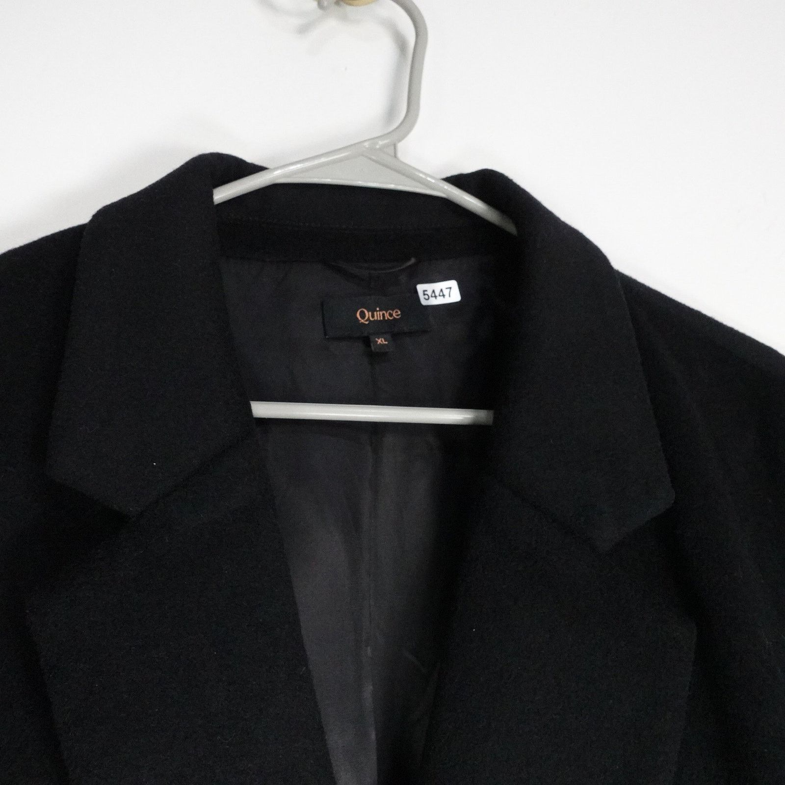 Quince Quince Black Italian Classic Single Breasted Wool Coat XL Size XL / US 12-14 / IT 48-50 - 6 Thumbnail