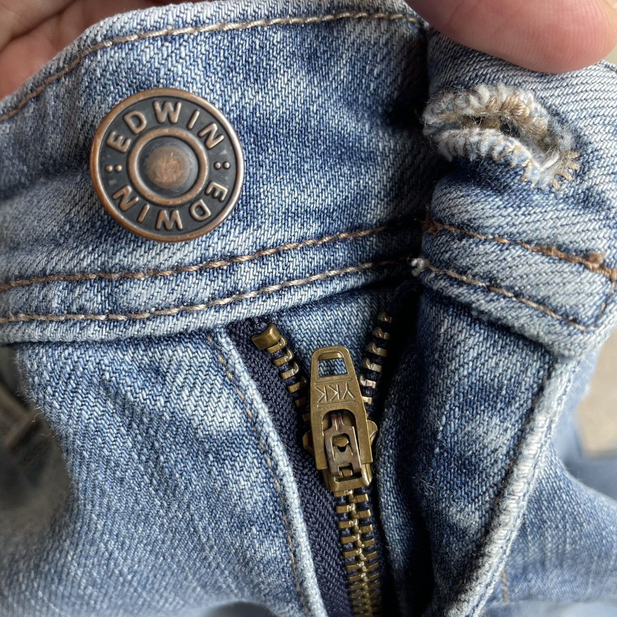 Edwin 🔥Vintage Edwin Stoned Washed Ripped Women Denim Jeans Size 28" / US 6 / IT 42 - 9 Thumbnail