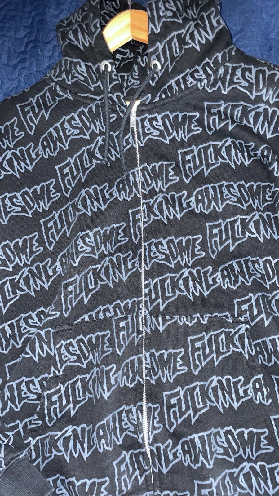 Fucking Awesome Fucking awesome aop grey and black hoodie Size US XXL / EU 58 / 5 - 1 Thumbnail