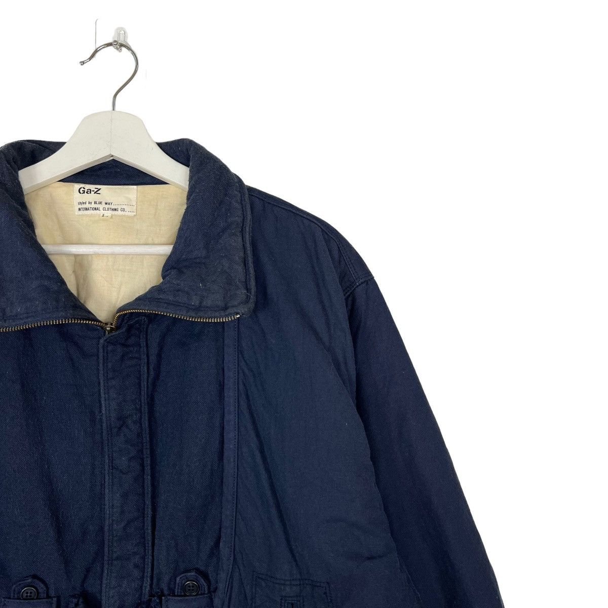 Issey Miyake RARE VINTAGE 80s GA-Z STYLE BLUE WAY CRONICAL BOMBER JACKET Size US L / EU 52-54 / 3 - 6 Thumbnail
