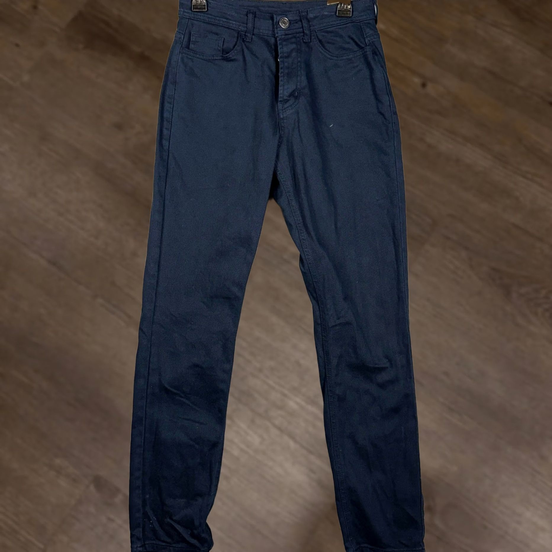 Denim & Co. Denim Co. Jeans Mens 30X32 Navy Blue Straight Leg Dark Wash Stretch Button Fly Size US 30 / EU 46 - 1 Thumbnail
