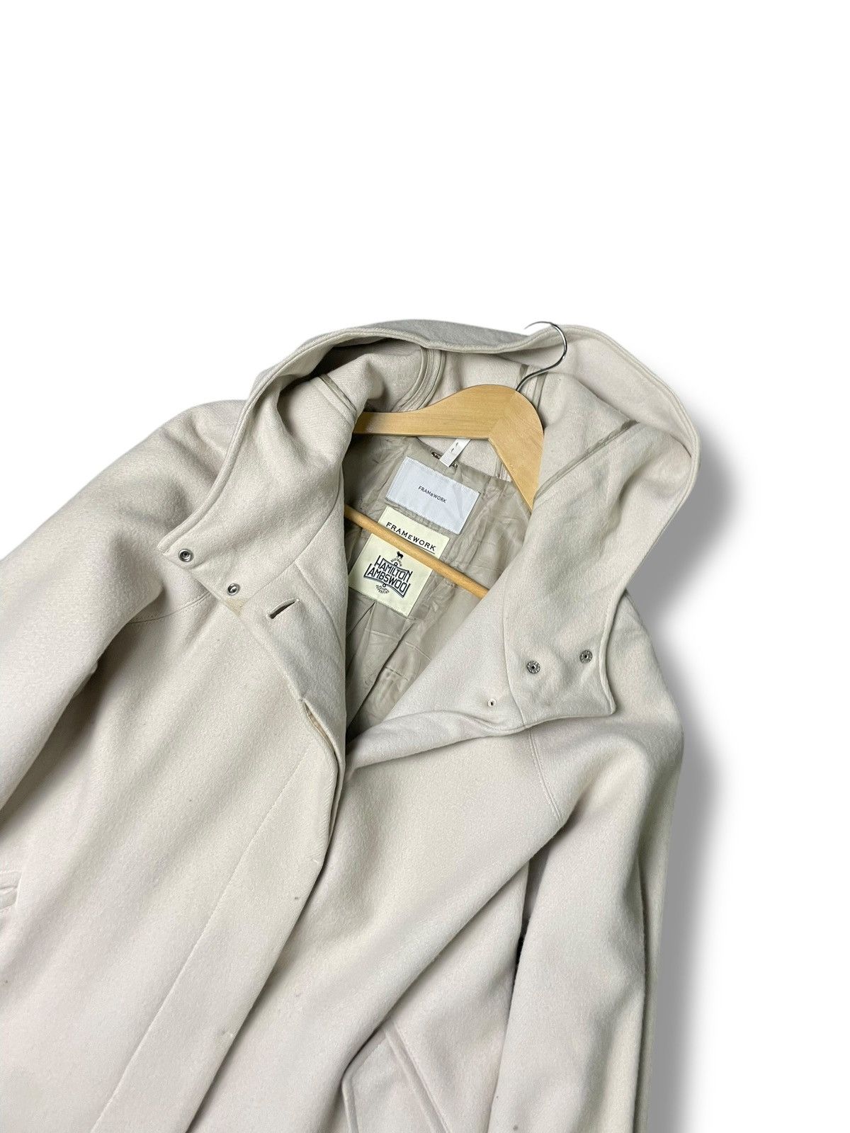 Japanese Brand × Vintage Framework Hamilton Lambswool Hooded Long Jacket(56) Size US M / EU 48-50 / 2 - 7 Thumbnail