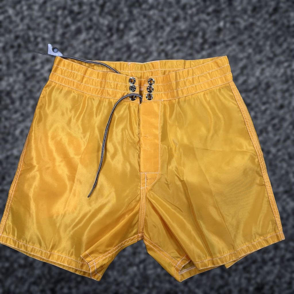 Vintage Birdwell Beach Britches Board Shorts Mens Medium Yellow Nylon Surf Swim Quick Dry Lightweight Size US 28 / EU 44 - 1 Thumbnail