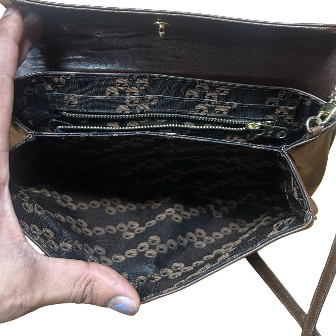 Vintage Vintage Brown Leather Retro Shoulder Bag Purse Size ONE SIZE - 5 Thumbnail