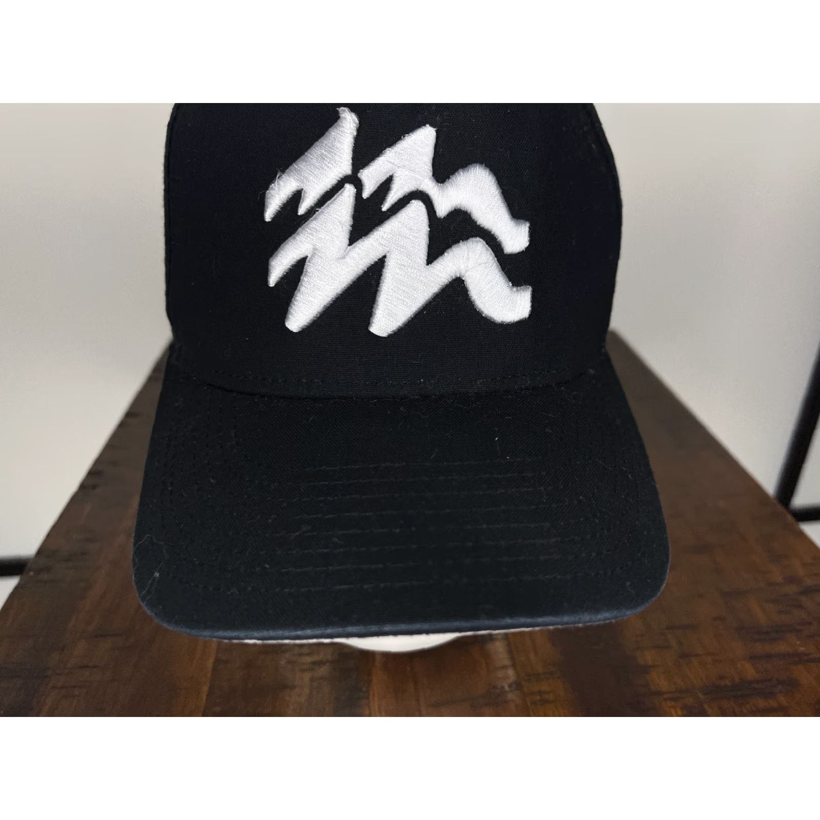Vintage Pukka Inc. Hat Snap Back Adult One Size Black Embroidered 100% Cotton Solid Beach Outdoor Size ONE SIZE - 3 Thumbnail