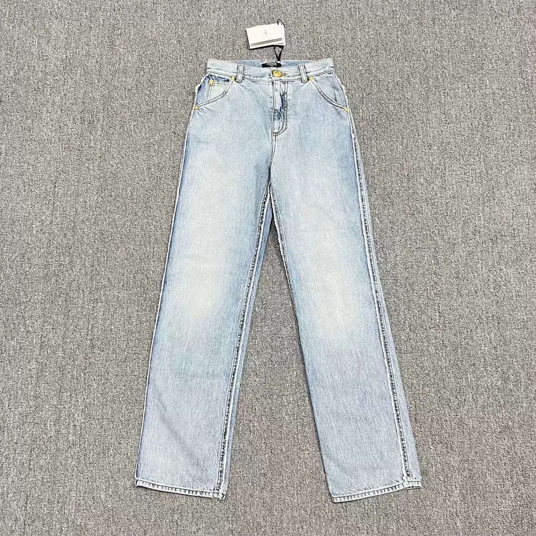 Balmain balmain high-waisted straight-leg jeans Size US 34 / EU 50 - 1 Thumbnail