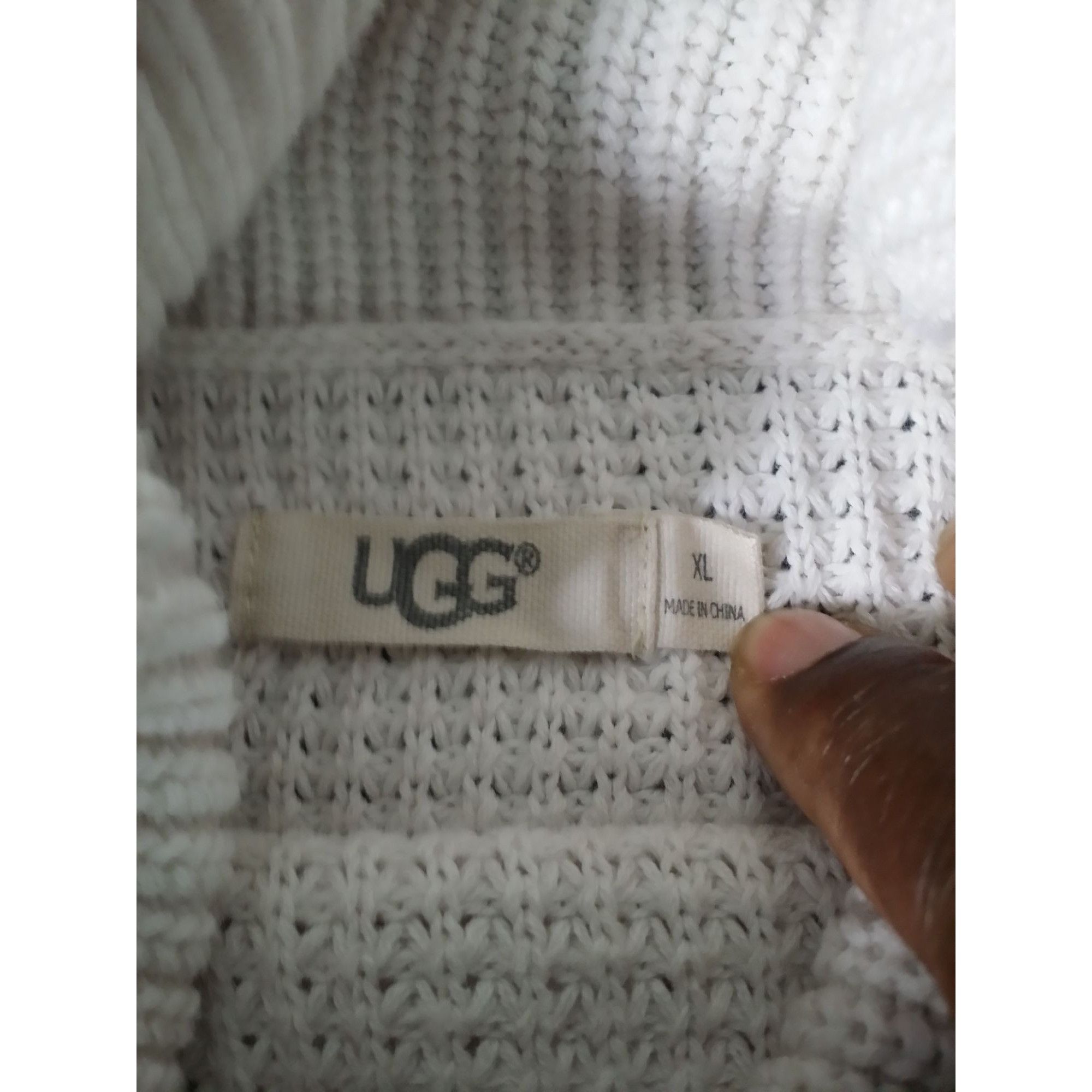 Ugg UGG Waffle Knit Turtleneck Sweater Women Sz XL White Short S Size XL / US 12-14 / IT 48-50 - 7 Thumbnail