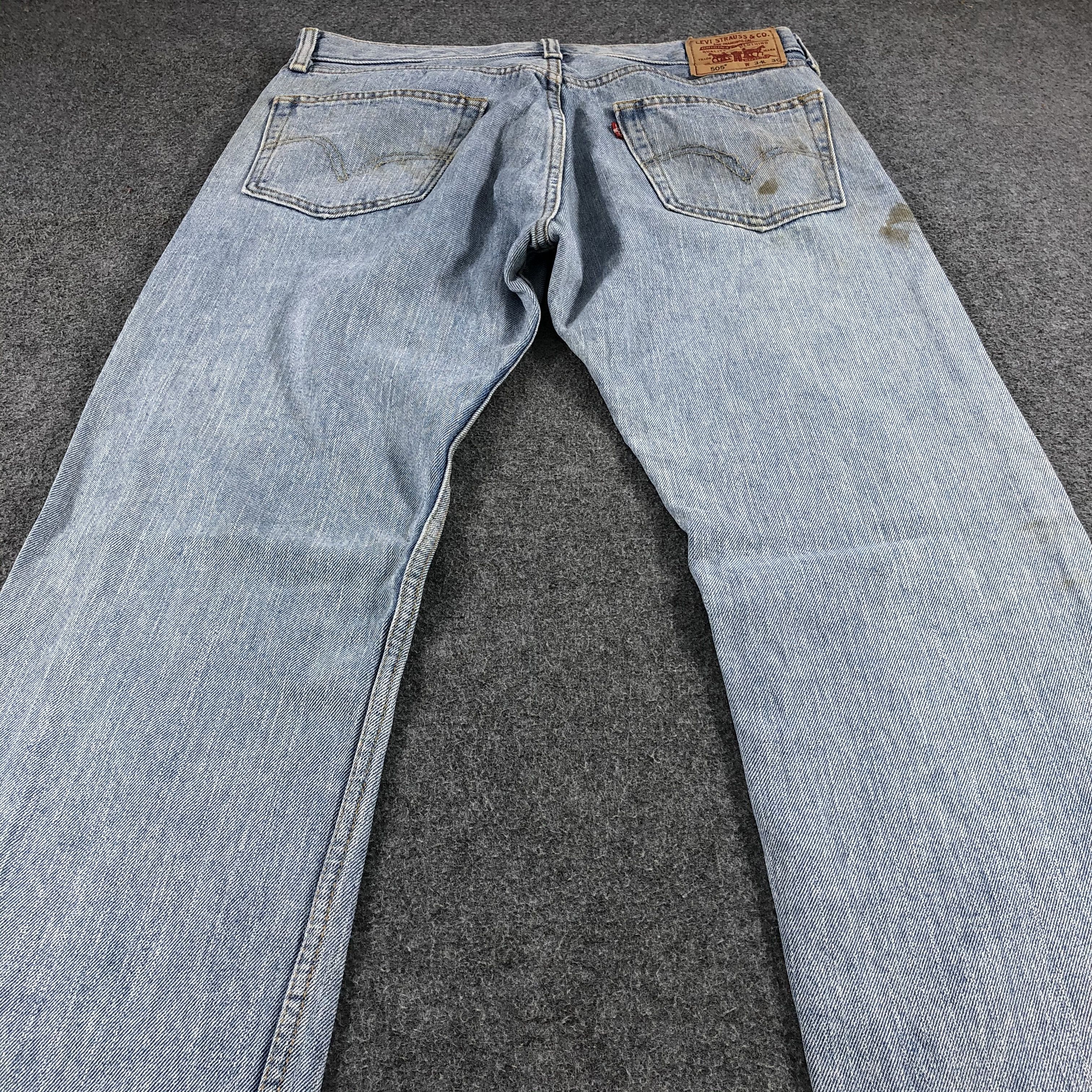 Levi's Vintage Light Wash Levis 505 Jeans-J1265 Size US 35 - 4 Thumbnail