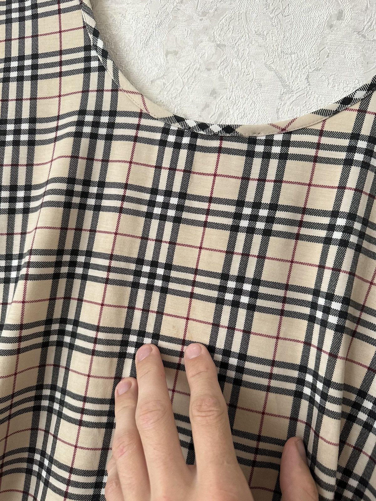 Burberry × Vintage Burberry London Red Tag Checkered Tee Size US M / EU 48-50 / 2 - 9 Thumbnail