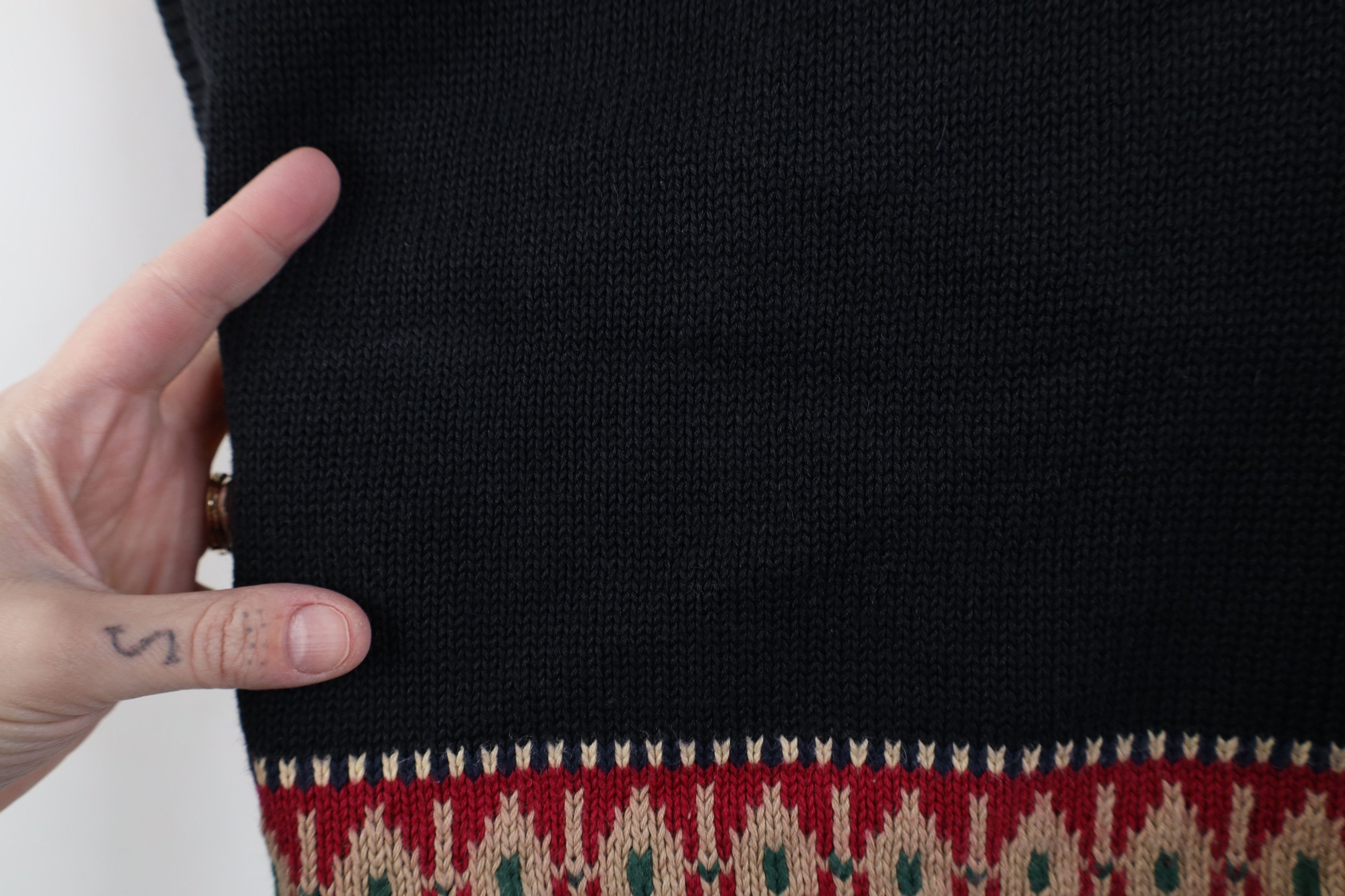 Vintage Vintage 90s Streetwear Fair Isle Teddy Bear Knit Vest Size M / US 6-8 / IT 42-44 - 11 Thumbnail