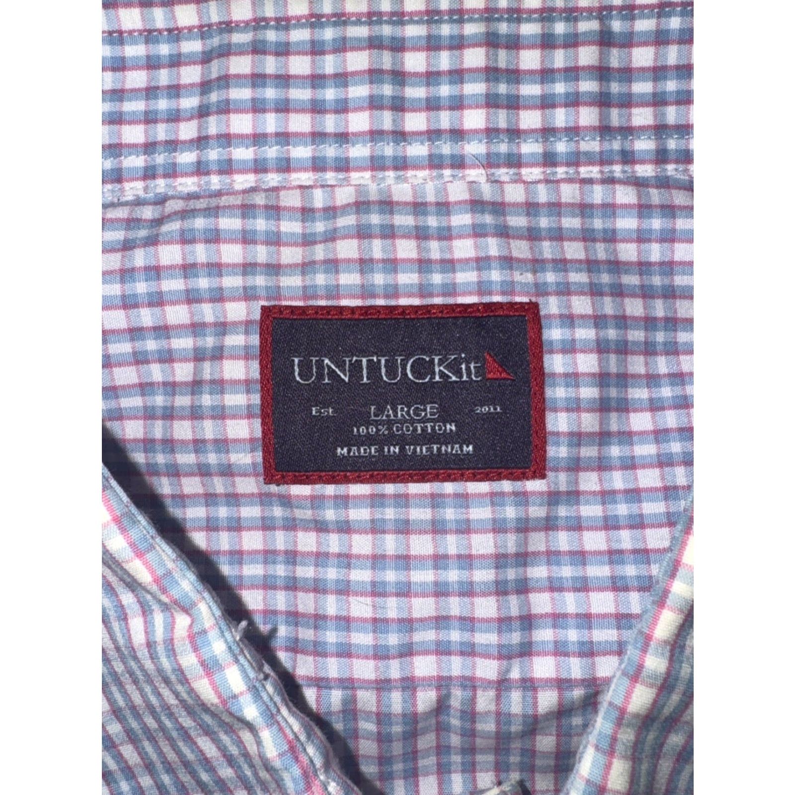 UNTUCKit **Untuckit Button Up Blue Plaid Shirt Large** User: Untuckit Button Up Plaid Blue Large Shirt Size US L / EU 52-54 / 3 - 2 Thumbnail