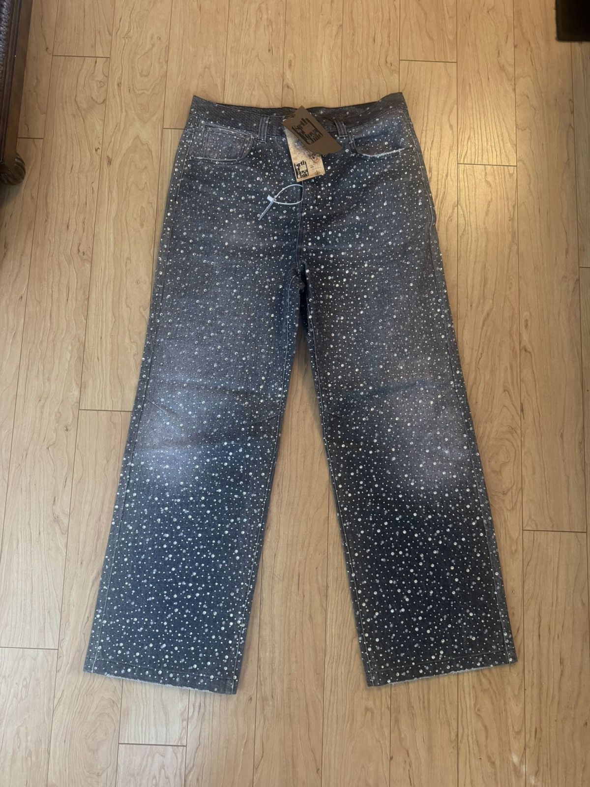 Birth of Royal Child Birth of Royal Child Embellished Crystal Denim Jeans Size US 34 / EU 50 - 1 Thumbnail