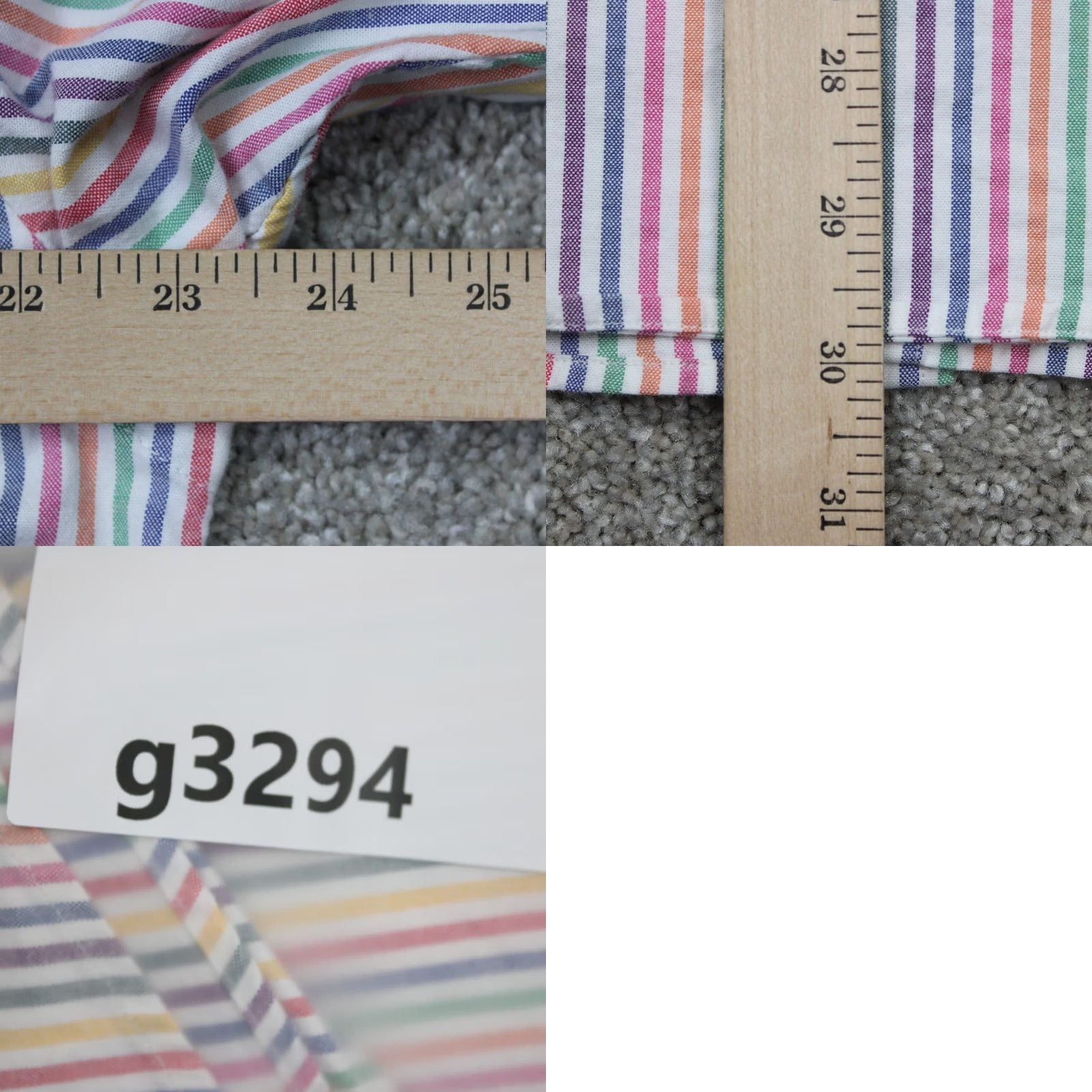 Cremieux Cremieux Classics Shirt Mens Large Blue/Red/Green Slim Fit Stretch Oxford L/S Size US L / EU 52-54 / 3 - 9 Thumbnail