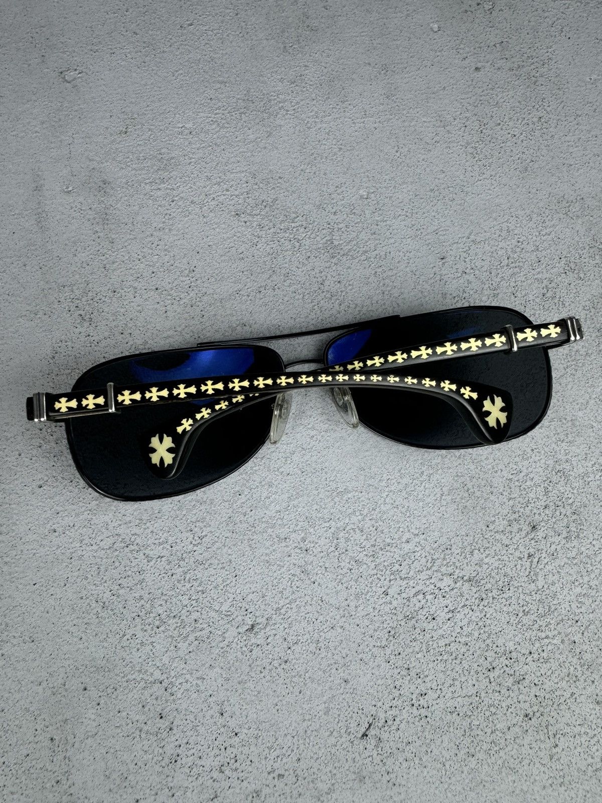 Chrome Hearts Rare Chrome Ebony Wood “The Beast I” Aviator Sunglasses Size ONE SIZE - 1 Thumbnail