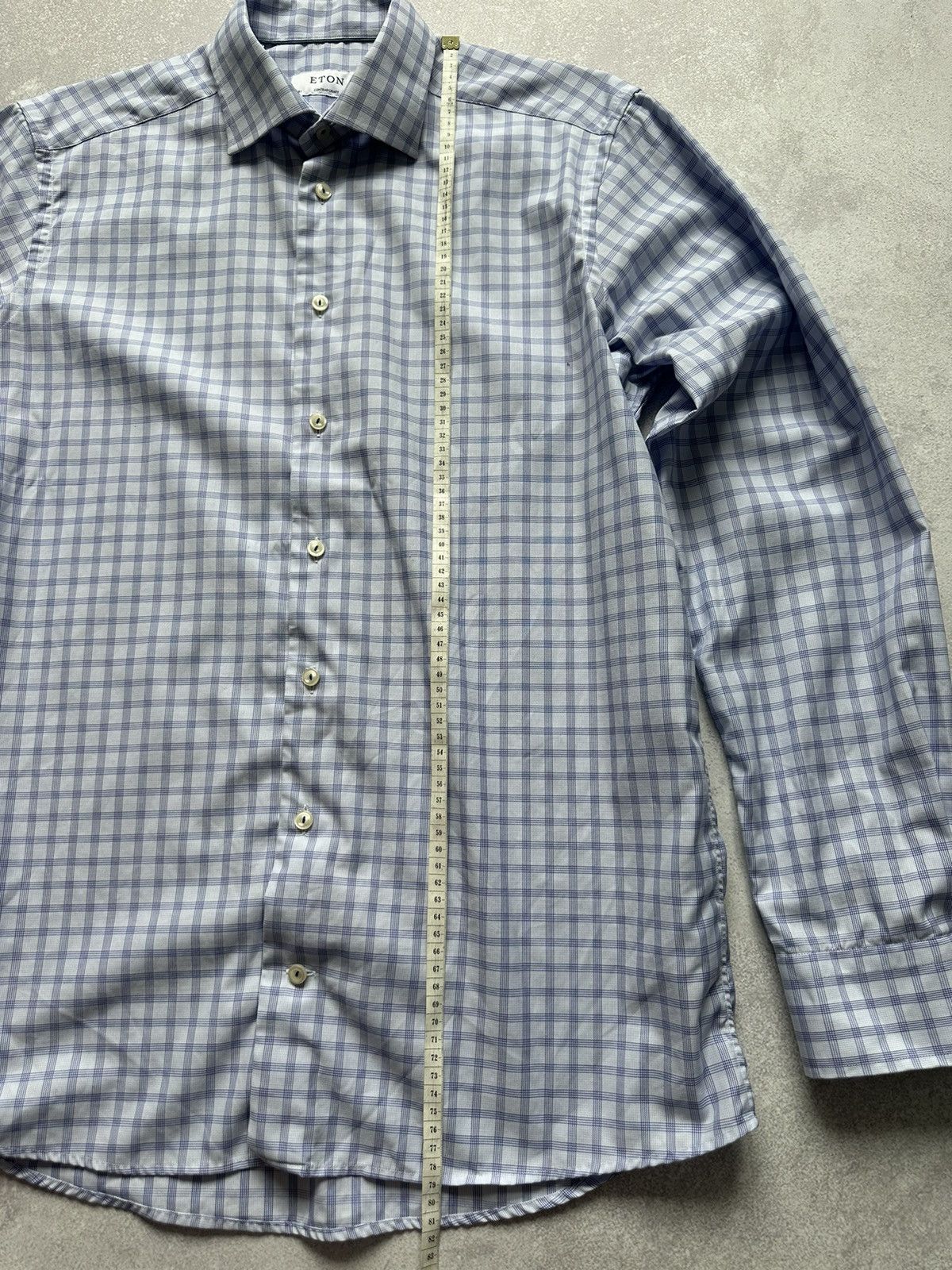 Eton ETON Slim Blue Long Sleeve Button Down Shirt Size 41 / 16 Size US L / EU 52-54 / 3 - 5 Thumbnail