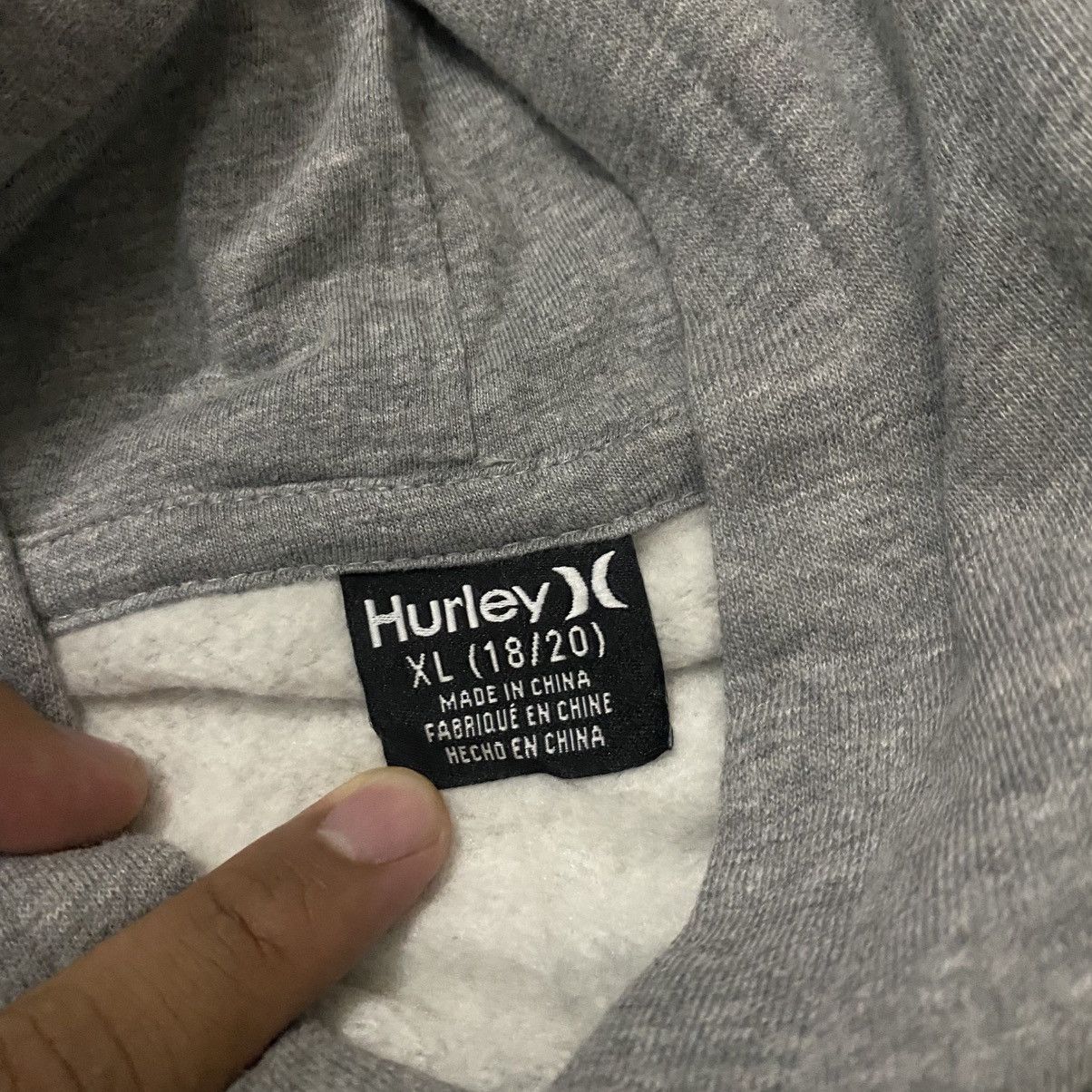 Hurley Hurley Grey Hoodie Size L / US 10 / IT 46 - 3 Thumbnail
