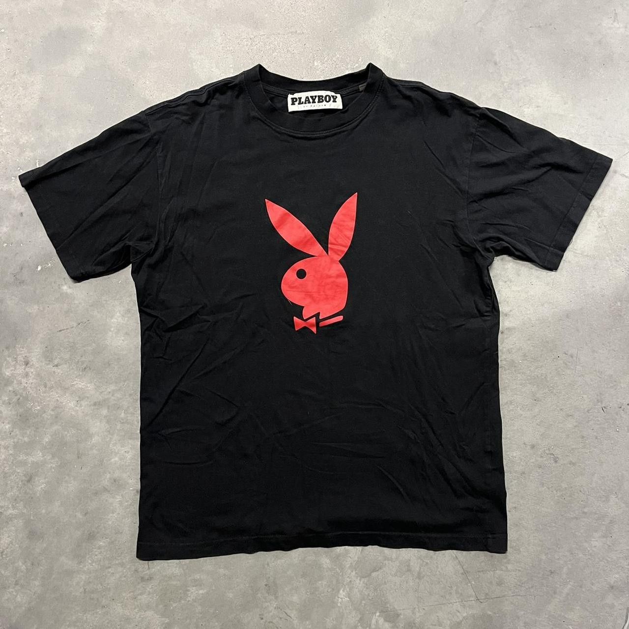 Vintage 90s Y2K Black White Graphic Print Playboy Bunny Sweatshirt 12 14