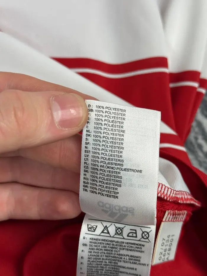 Adidas Bayern Munich 2007 2008 Christian Lell #30 Home Shirt Jersey Size US L / EU 52-54 / 3 - 10 Thumbnail