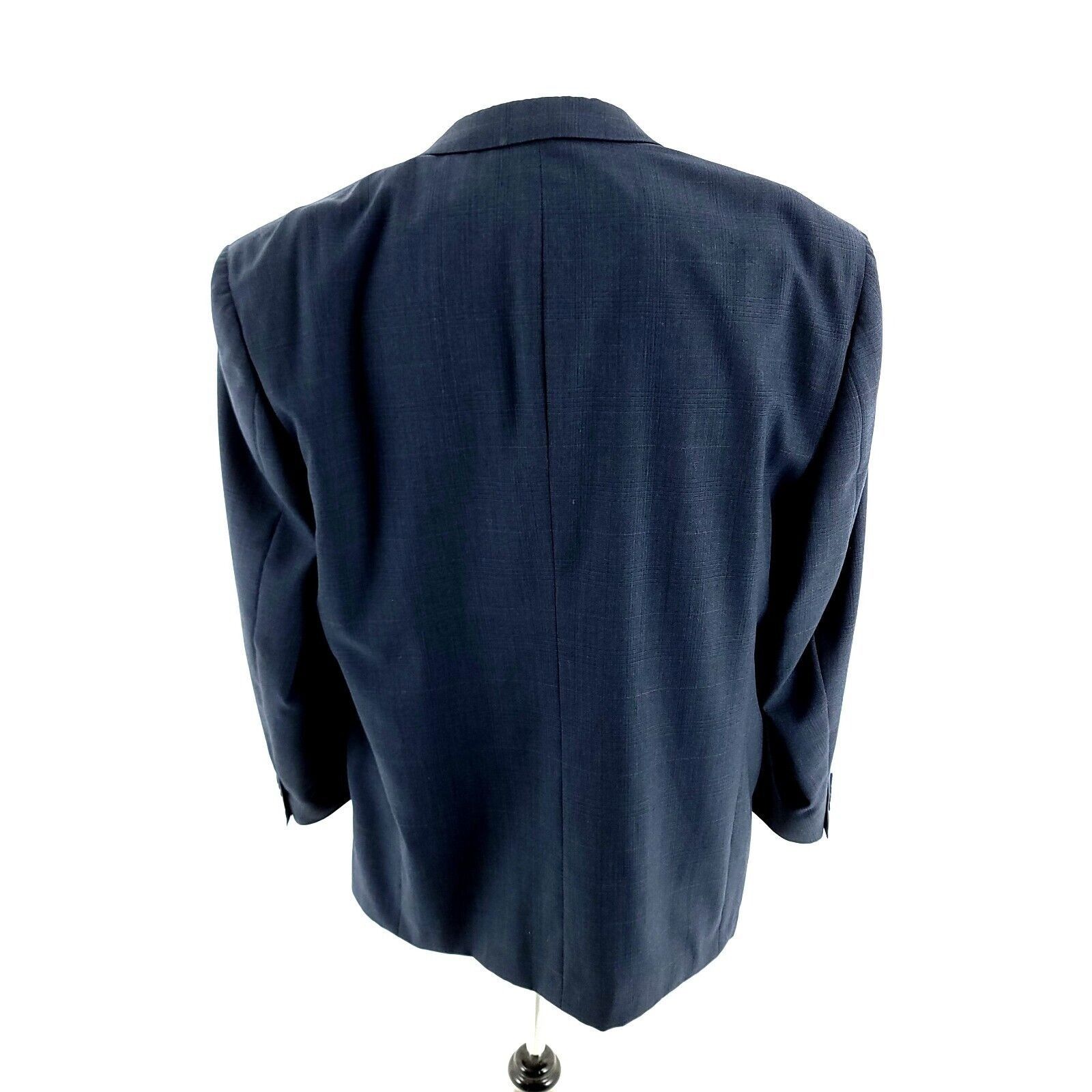 Christian Dior Monsieur Christian Dior Monsieur Wool 2 Button Sport Coat Blue Plaid Size 46R - 5 Thumbnail