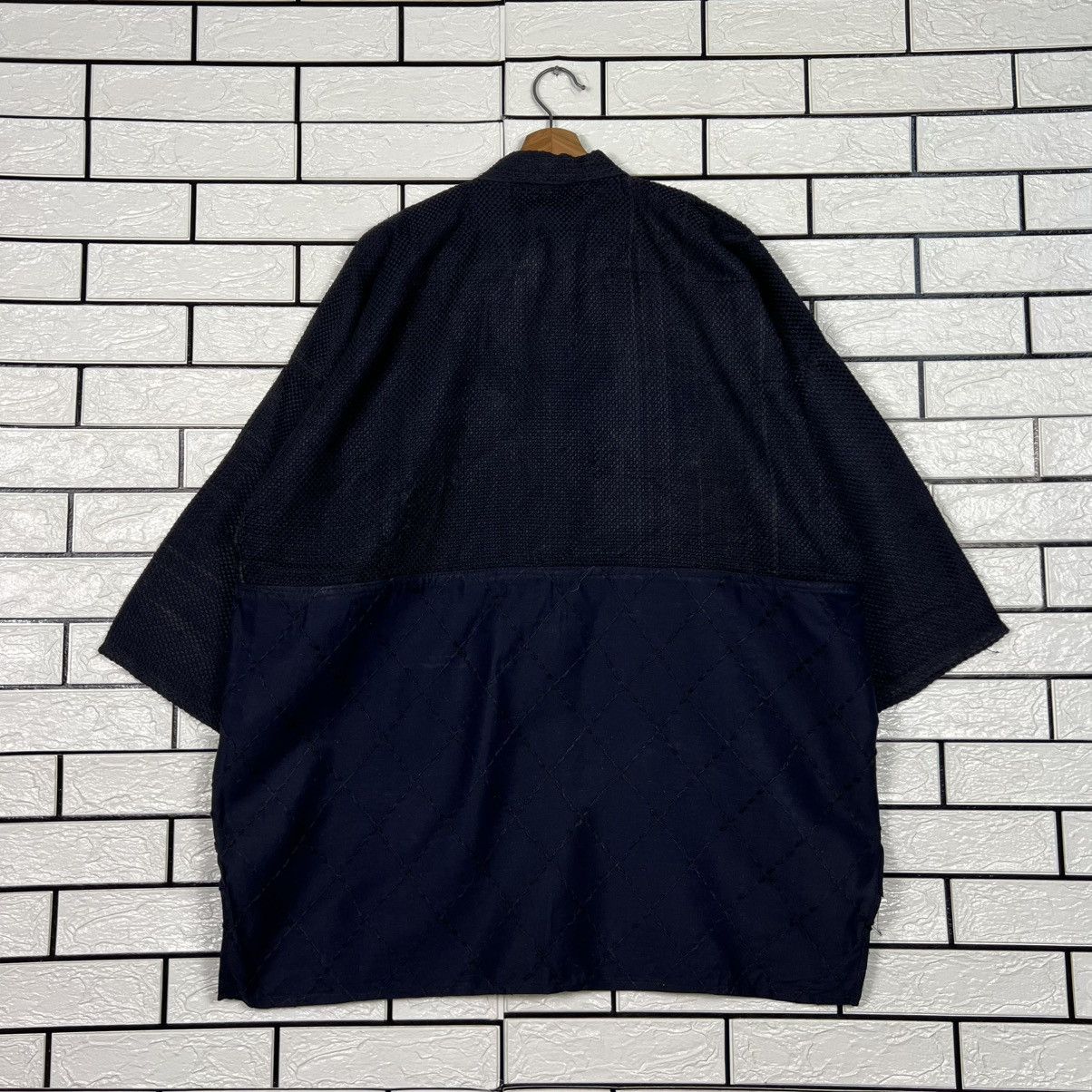 Japanese Brand Vintage Thick Weave KIMONO DarkBlue Hanten Jacket #4054-C184 Size US XL / EU 56 / 4 - 14 Thumbnail