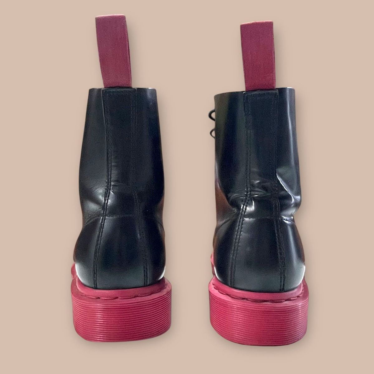 Dr. Martens Dr. Martens® 1460 8 eyelets Black and Red Boots Size US 10 / EU 43 - 4 Thumbnail