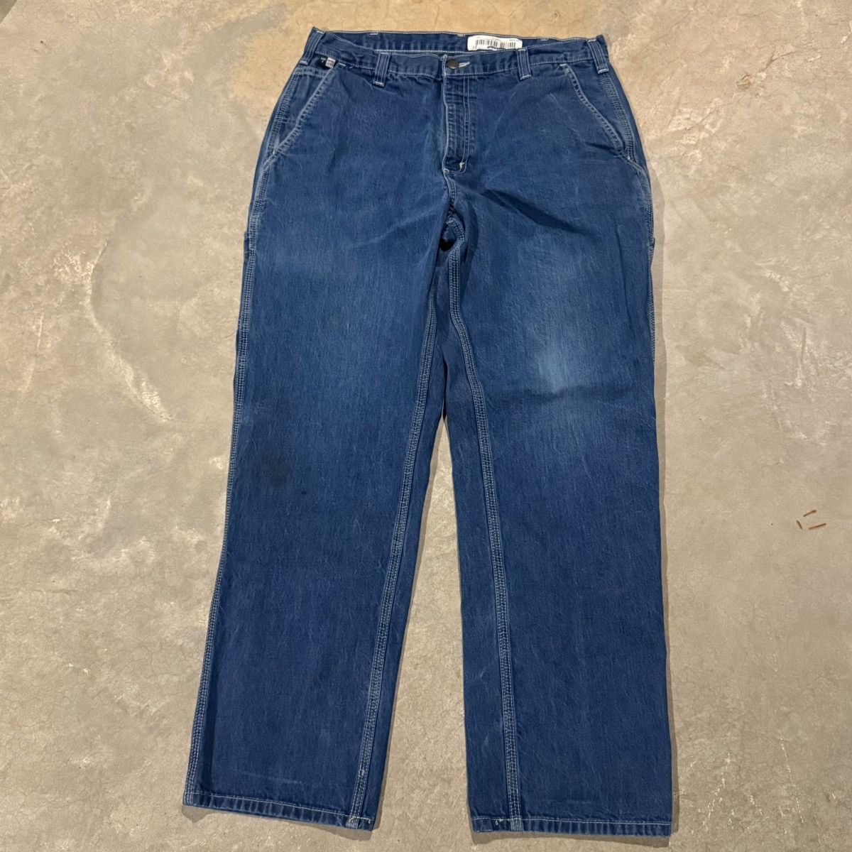 Carhartt 2000s Carhartt Faded Baggy Carpenter Jeans ERD Grunge Y2K Size US 35 - 6 Thumbnail