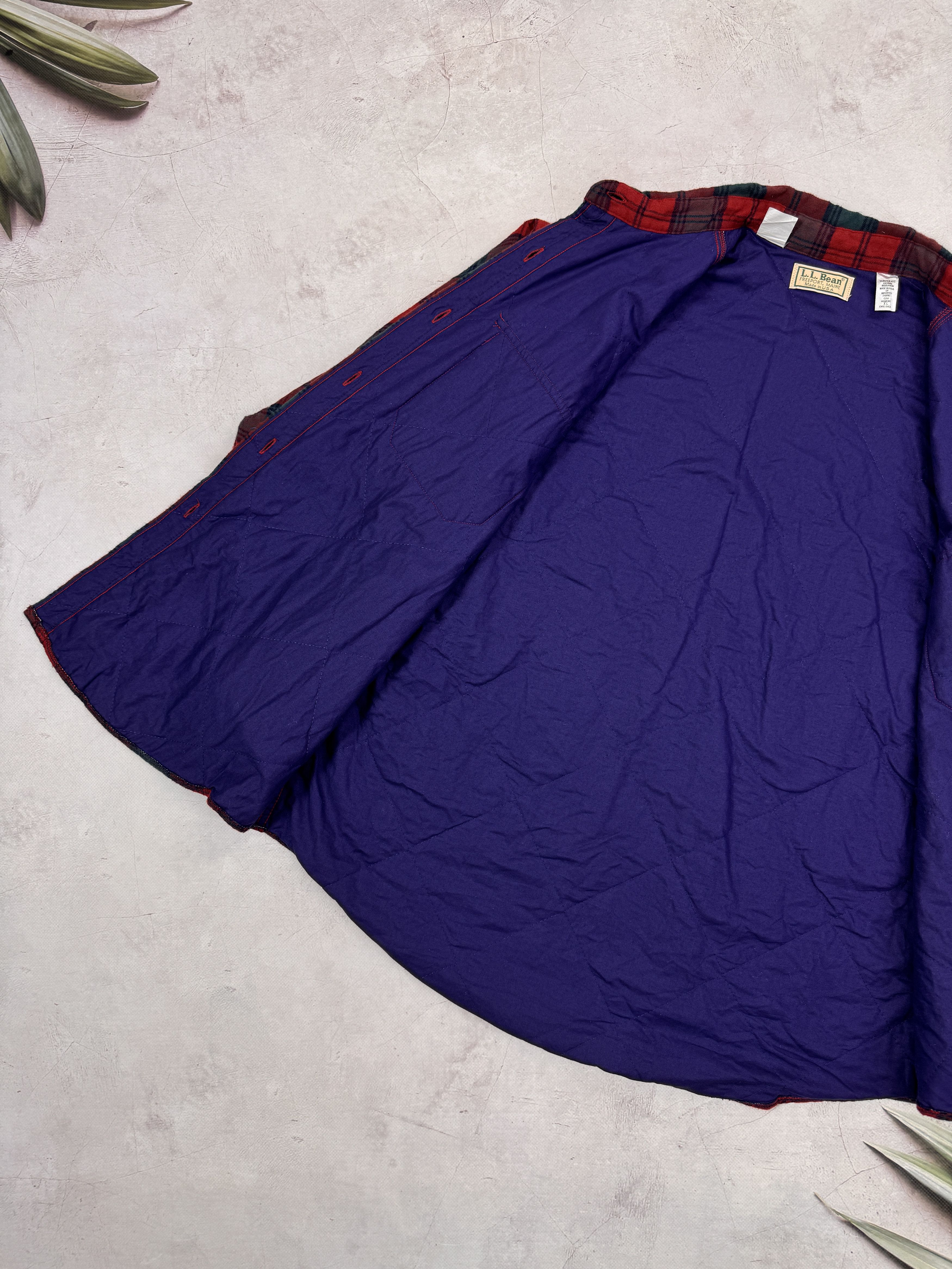 L.L. Bean L.L. Bean Flannel Shirt Thinsulate Thermal Checkered Womens Size XL / US 12-14 / IT 48-50 - 9 Thumbnail