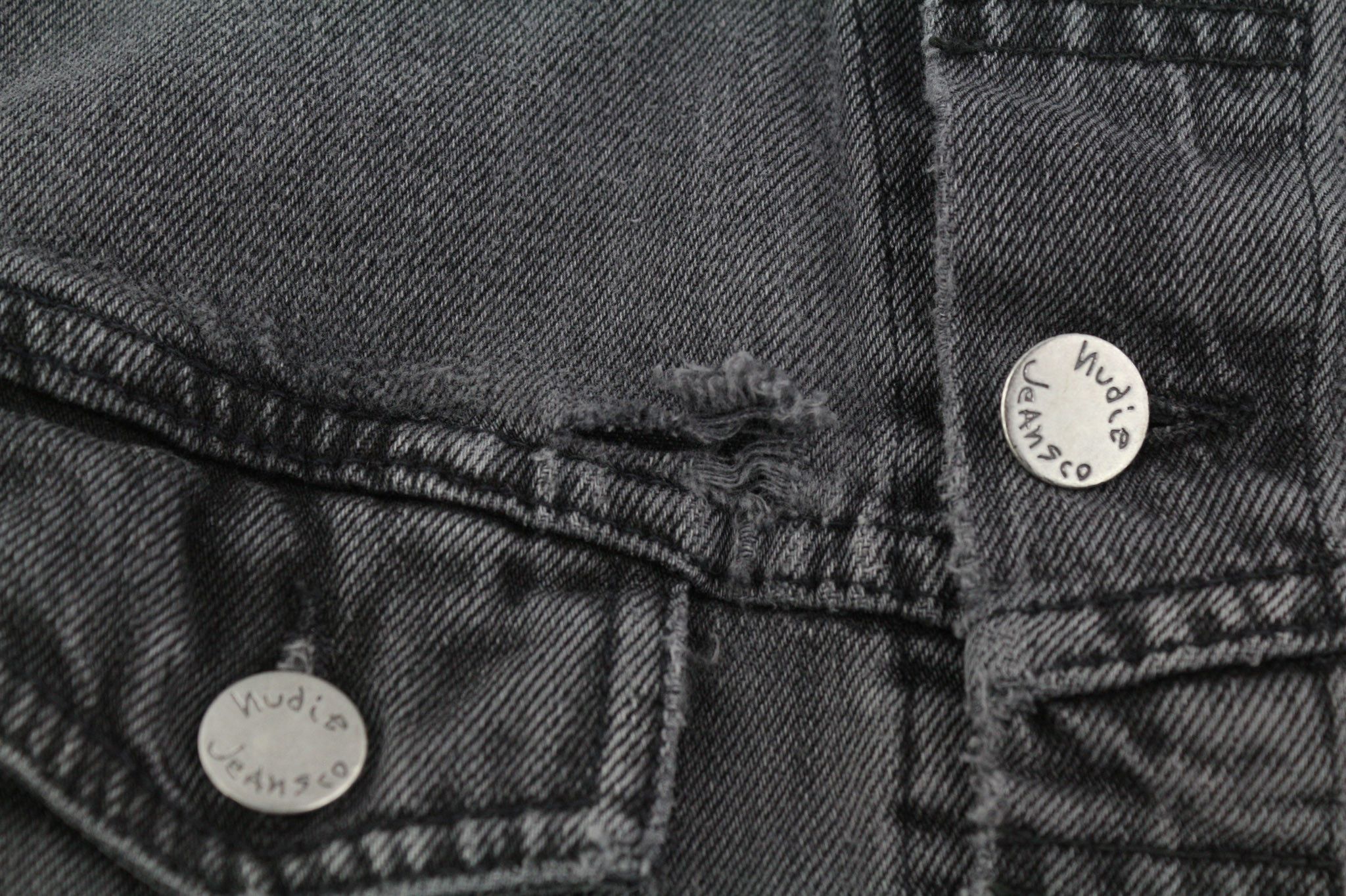 Nudie Jeans BILLY S Desolation Grey Polo Neck Denim Jacket 82462 Size US S / EU 44-46 / 1 - 8 Thumbnail