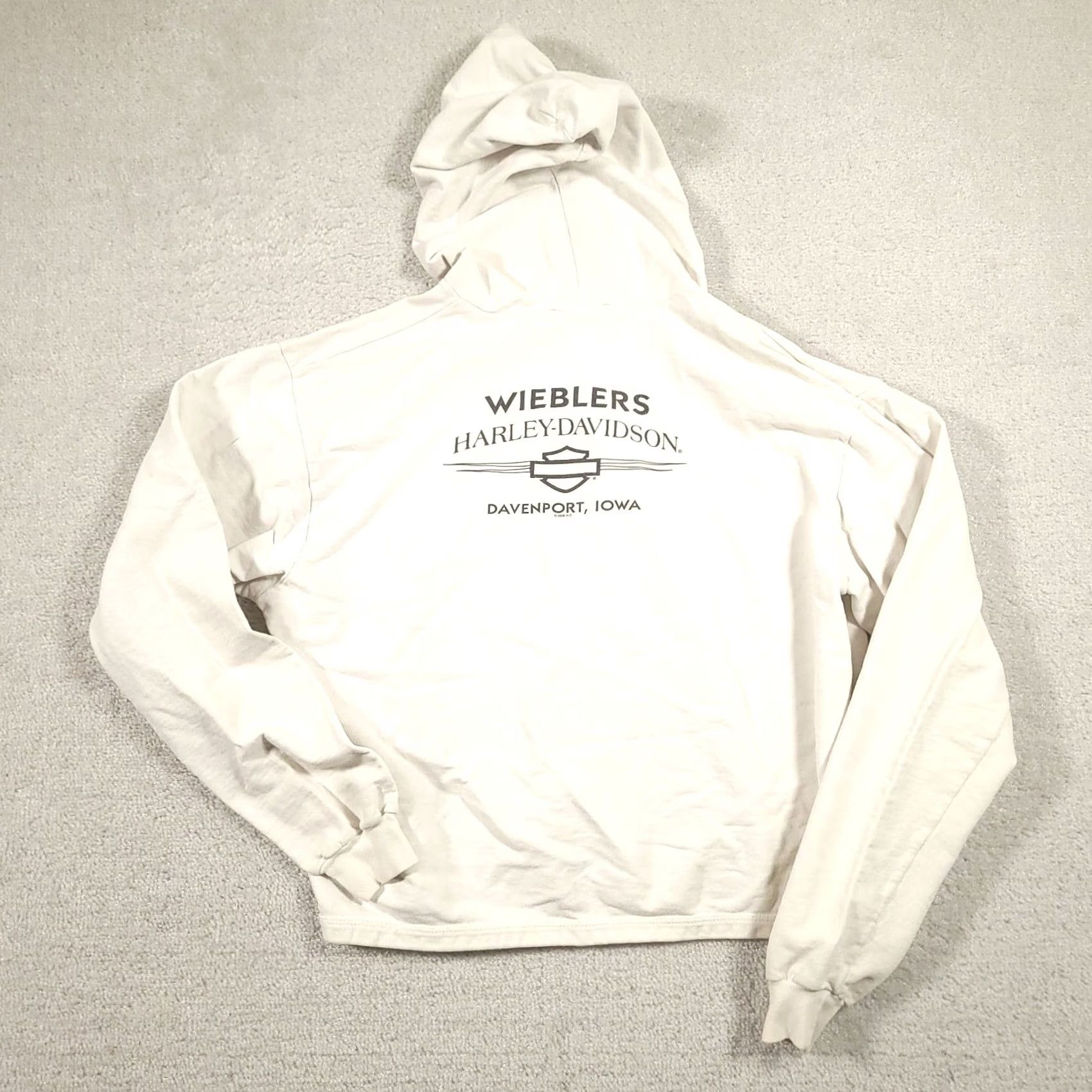Harley Davidson VINTAGE Harley-Davidson Hoodie Womens Medium Snap Up Distressed Davenport Iowa Hoodie Mens Womens Girls Boys Size M / US 6-8 / IT 42-44 - 7 Thumbnail