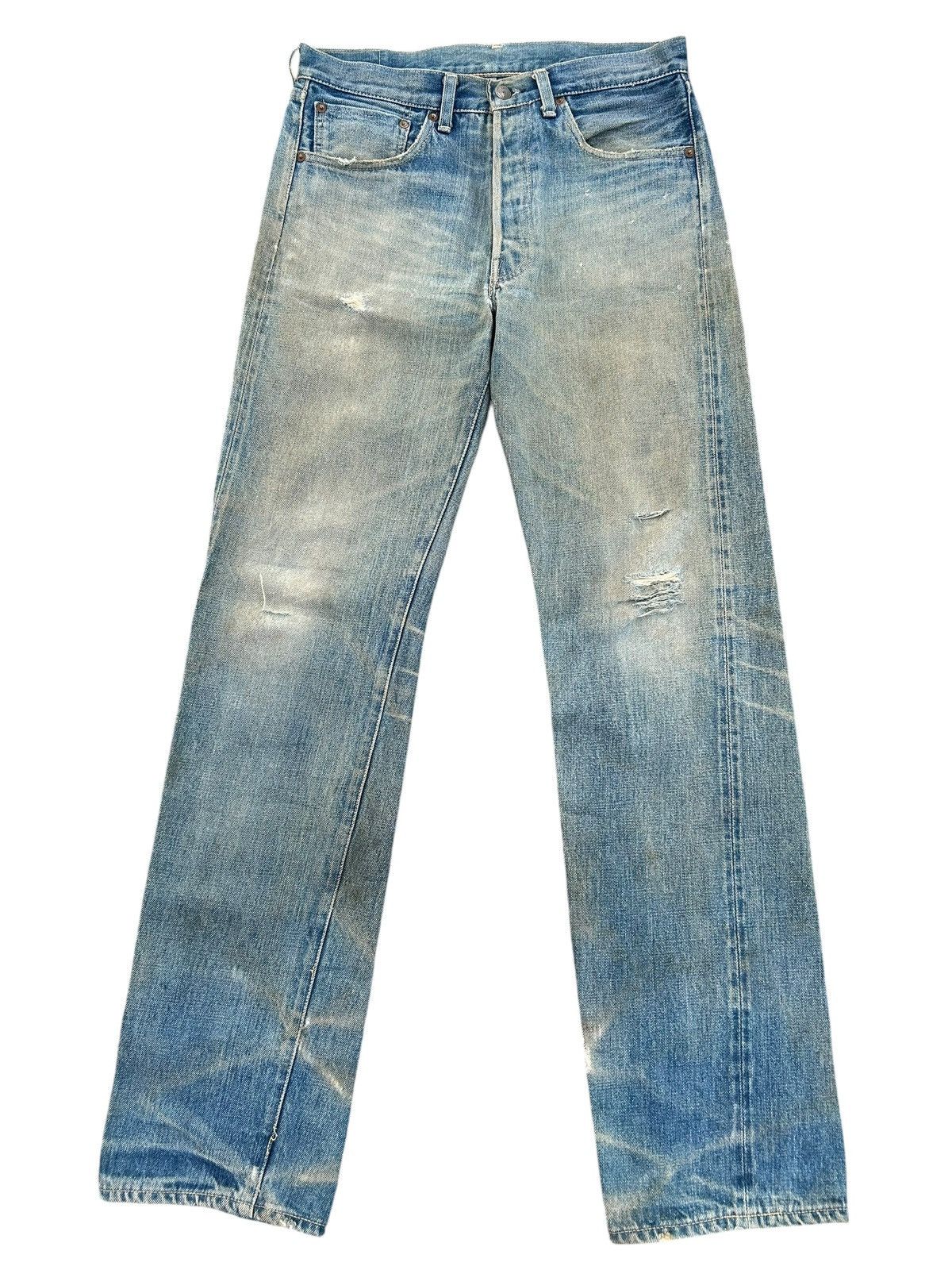 Kapital Vintage Levis Big E Selvedge Distressed Denim Jeans Size US 32 / EU 48 - 2 Thumbnail