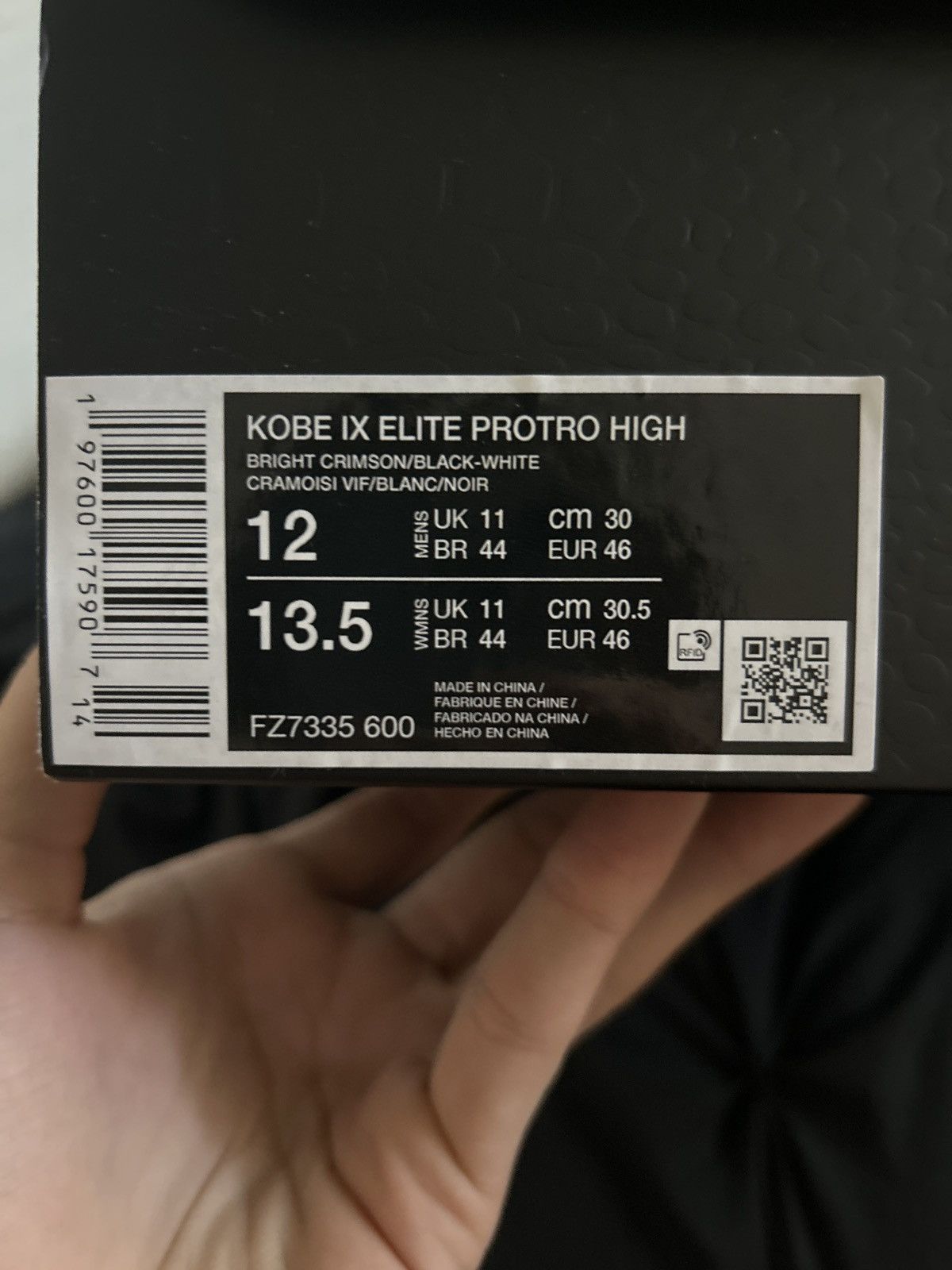 Nike Christmas Kobe 9 Elite Protro High 2024 Size US 12 / EU 45 - 8 Thumbnail