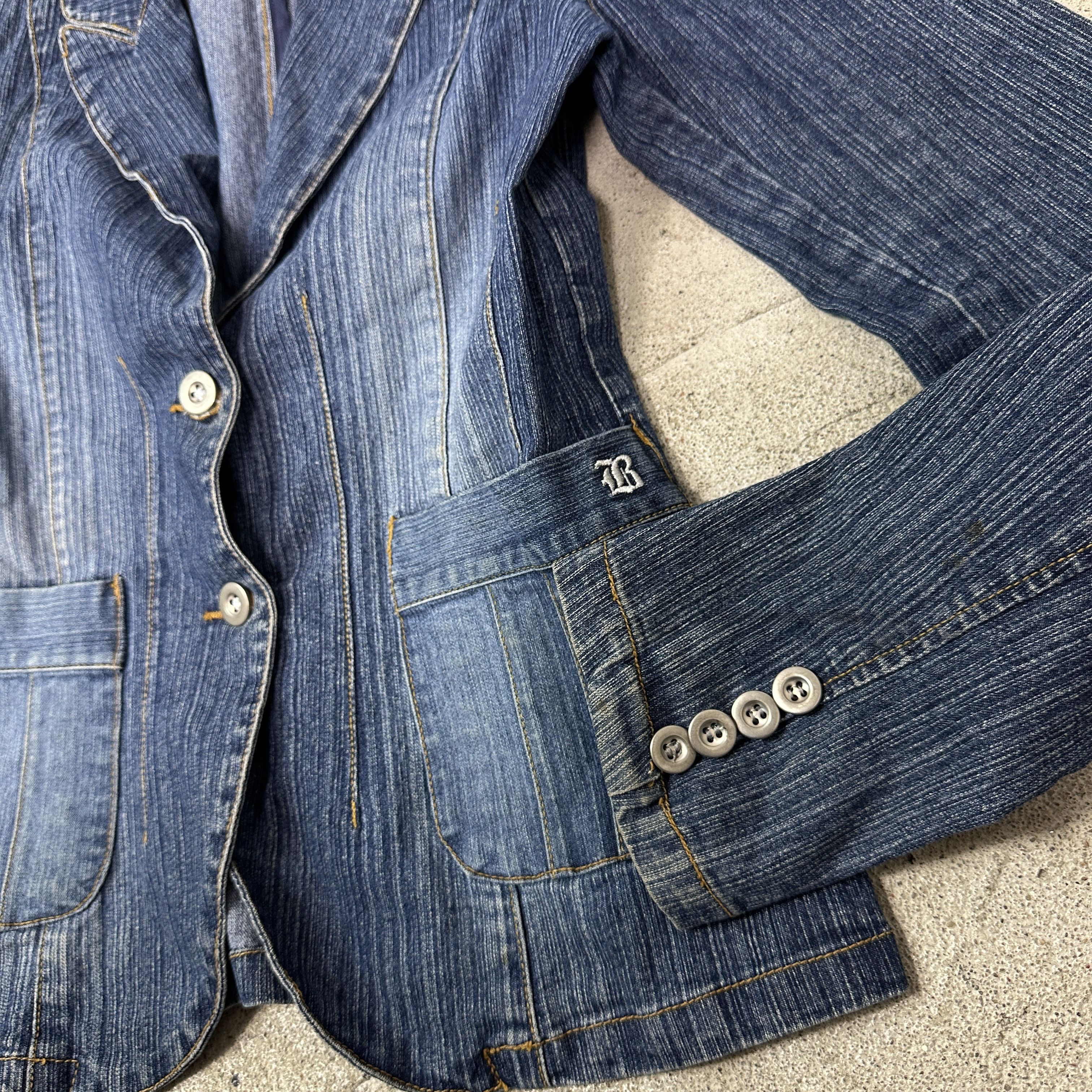 Vintage Vintage Denim Streetwear Fitted Jeans Blazer/Jacket Y2K Size XS / US 0-2 / IT 36-38 - 5 Thumbnail
