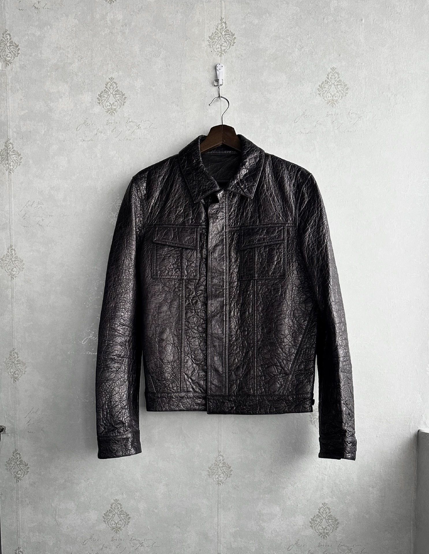 Balenciaga Balenciaga 10aw paper pulp leather jacket 48 Size US M / EU 48-50 / 2 - 2 Thumbnail