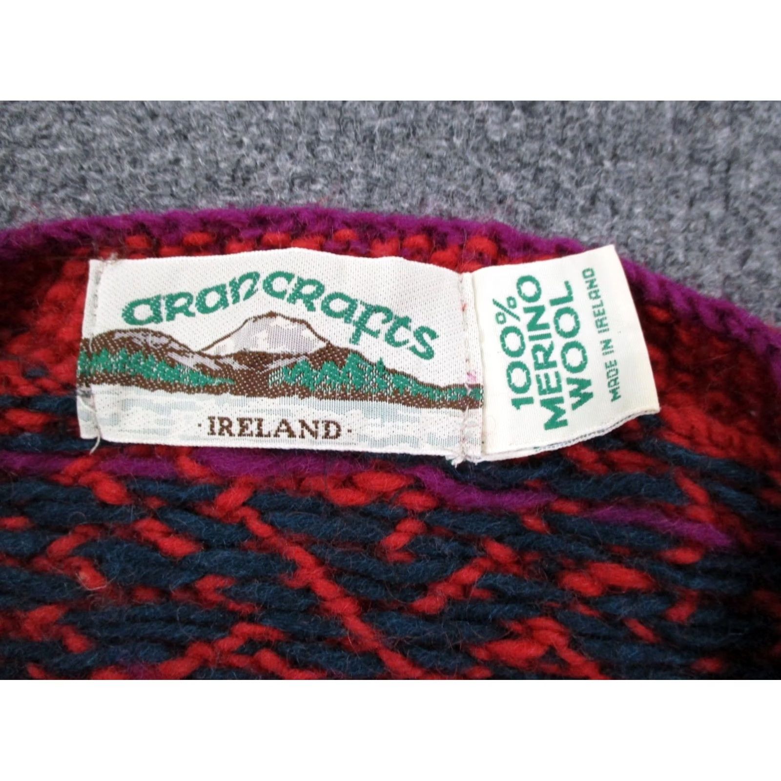 Vintage Arancrafts Sweater Jacket Women XL Merino Wool Ireland Nordic Style Cardigan Size XL / US 12-14 / IT 48-50 - 6 Thumbnail