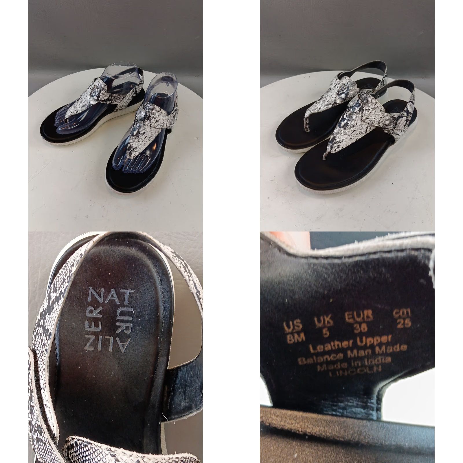 Naturalizer Naturalizer Sandal Womens US Size 8 M Leather White Snake T-Strap Casual Shoes Size US 5 / IT 35 - 11 Thumbnail