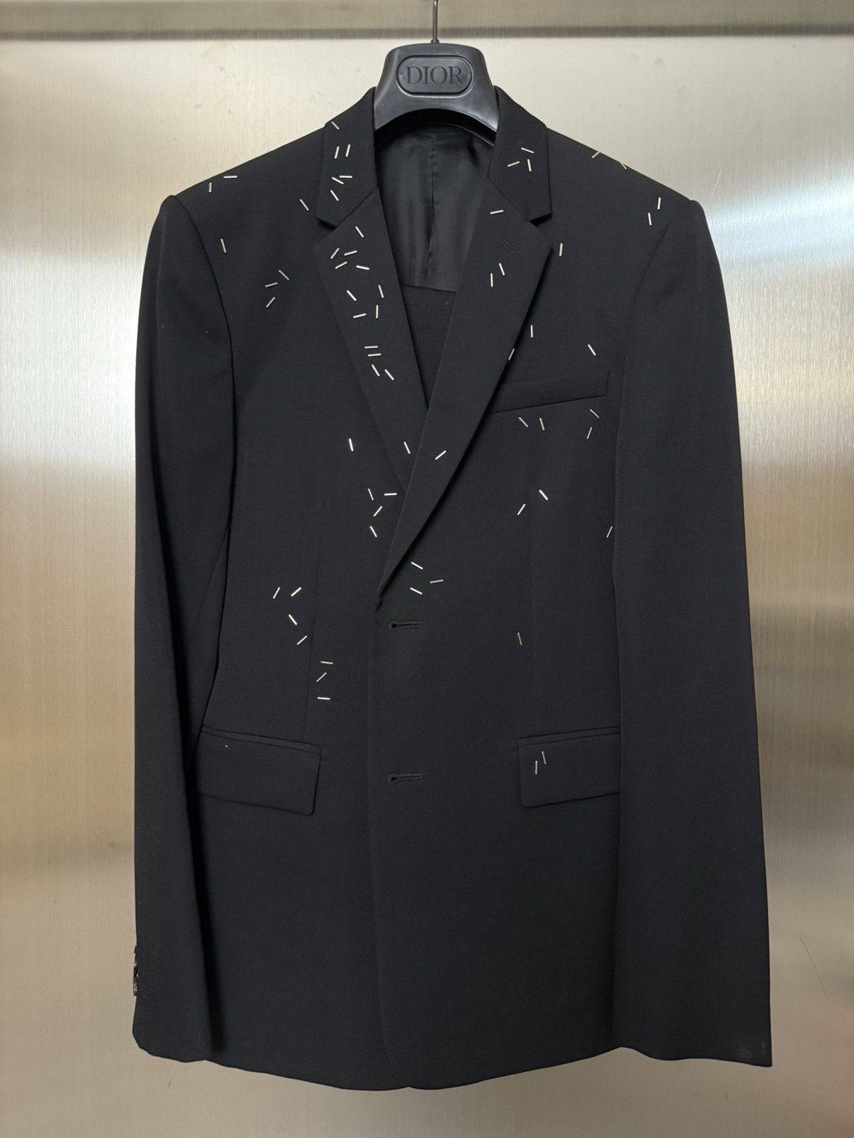 Dior Dior SS18 staple embrodery blazer suit Size 44R - 1 Thumbnail