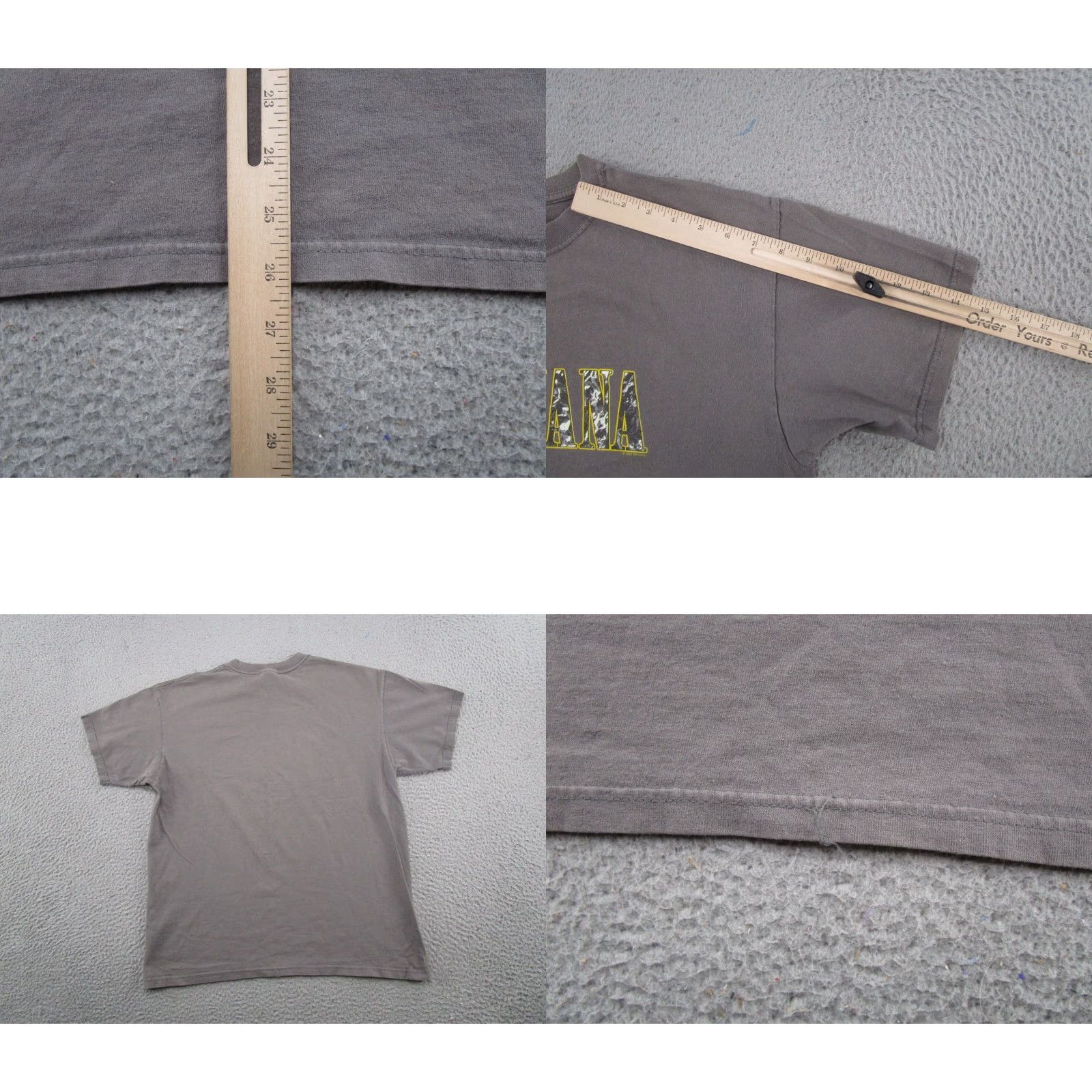 Anvil VINTAGE Nirvana Logo T-Shirt 1990s 1997 Size L Men Gray 90s Band Kurt Cobain T-Shirt Logo Graphic Print Short Sleeve Crew Neck Mens Size US L / EU 52-54 / 3 - 8 Thumbnail