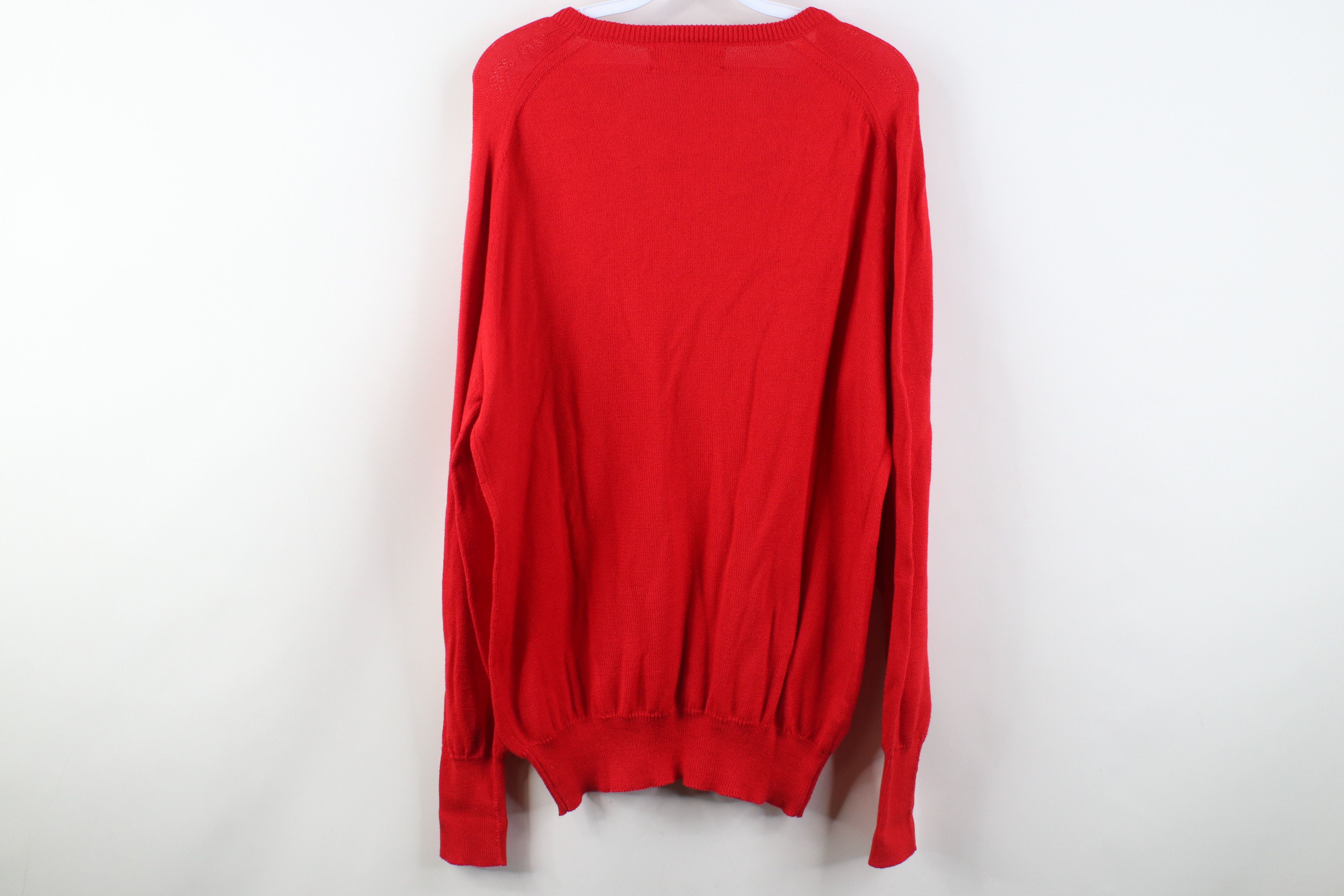 Vintage Vintage 70s Tahoe Golf Resort Knit V-Neck Sweater Red USA Size US M / EU 48-50 / 2 - 11 Thumbnail