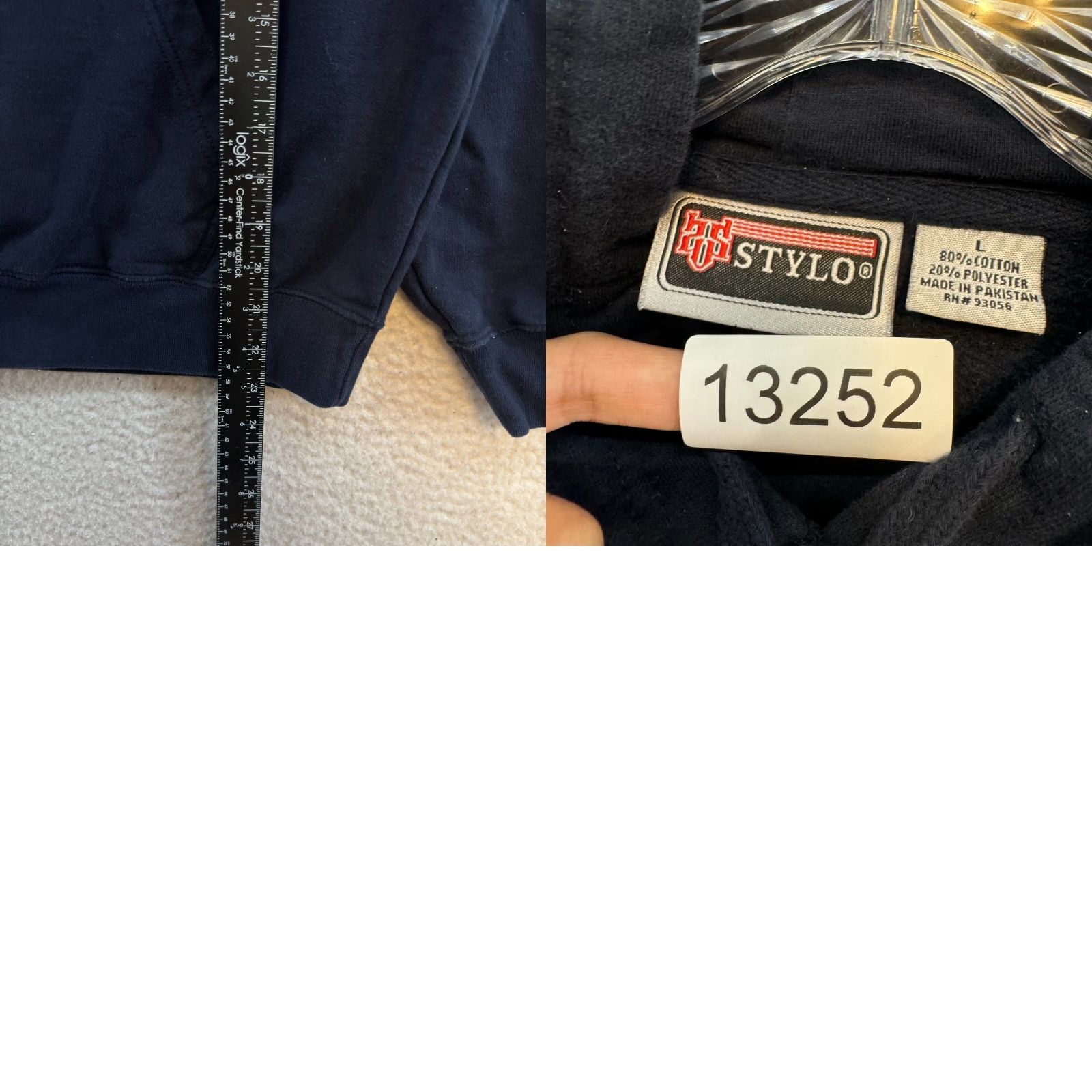 Vintage VINTAGE Y2K Stylo Hoodie Sweatshirt L Navy Blue Las Vegas Surfer Tropical Coconut Mens Size L / US 10 / IT 46 - 8 Thumbnail
