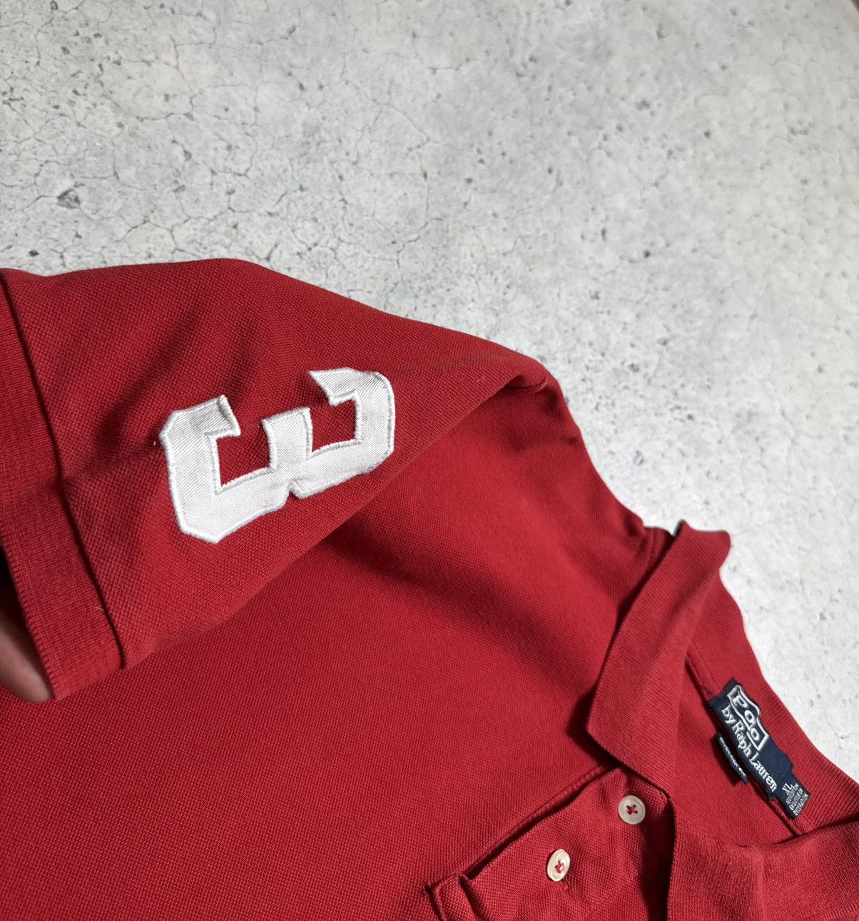 Polo Ralph Lauren Polo Ralph Lauren Big Pony Vintage Polo Shirt Red Size US XL / EU 56 / 4 - 5 Thumbnail