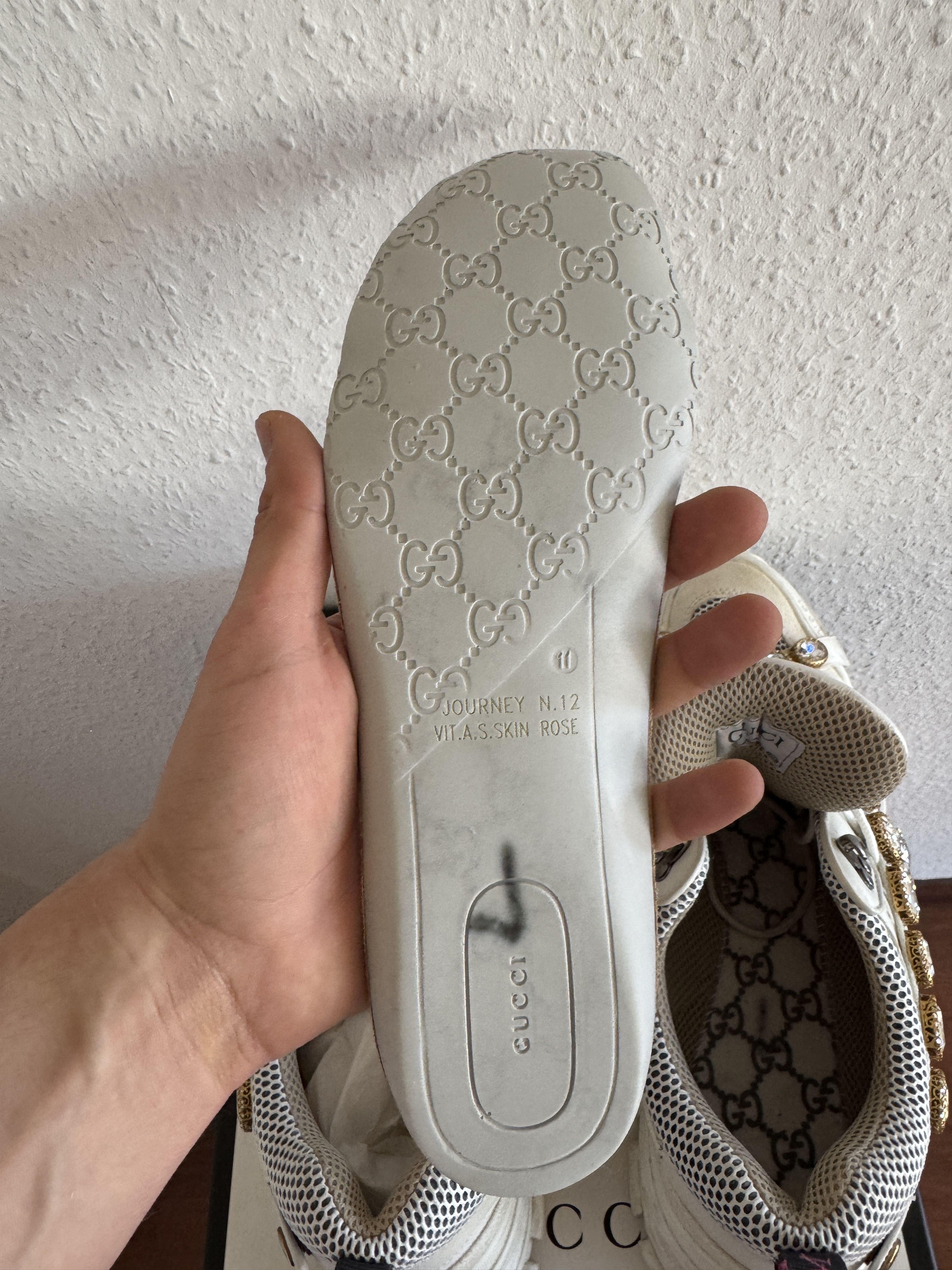 Gucci Flashtrek Sneaker with Removable Crystal Strap Size US 12.5 / EU 45-46 - 12 Thumbnail