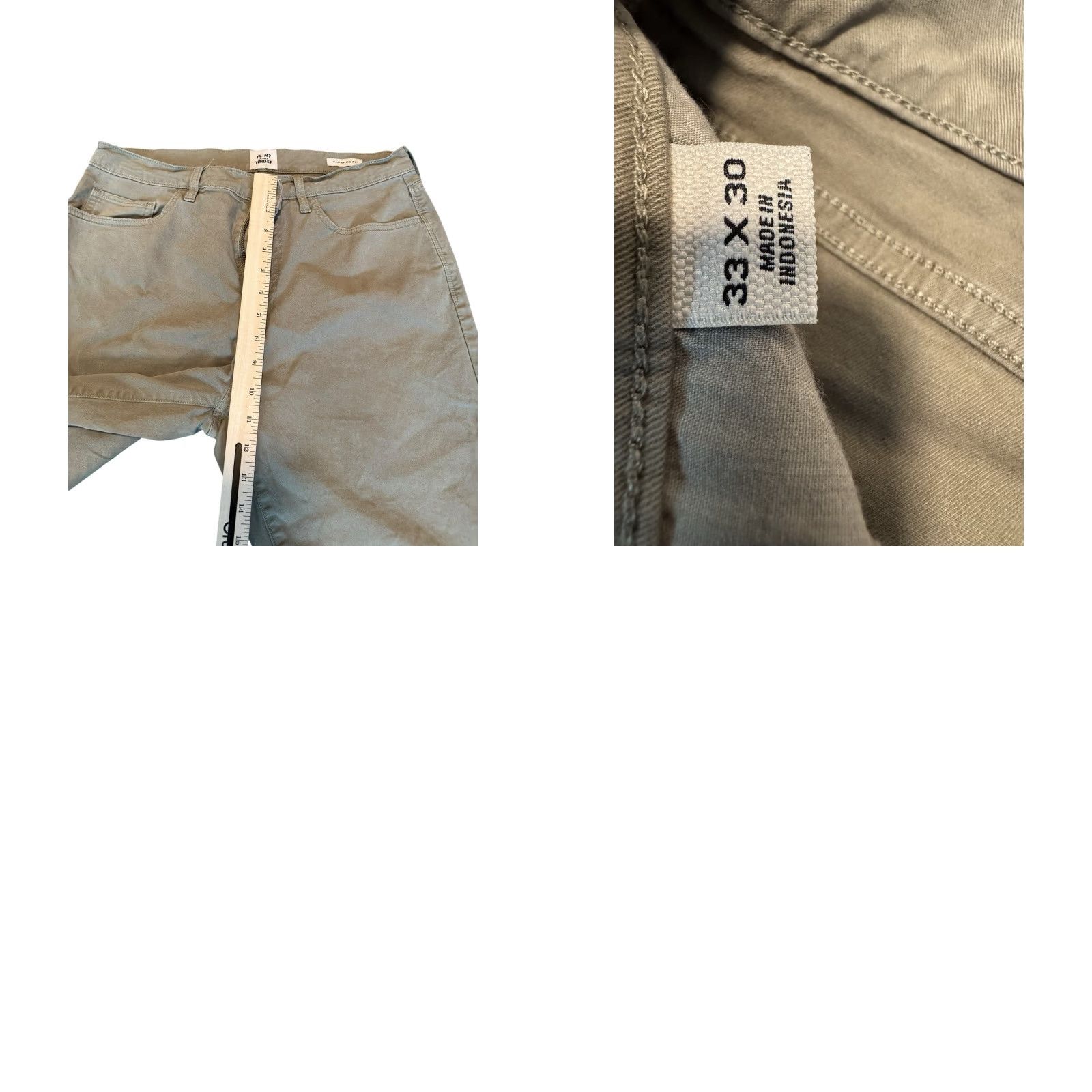 Flint And Tinder Flint and Tinder Chino Pants Men’s 33x30 Green Tapered Fit Pant Outdoor Shirt? Size US 33 - 9 Thumbnail