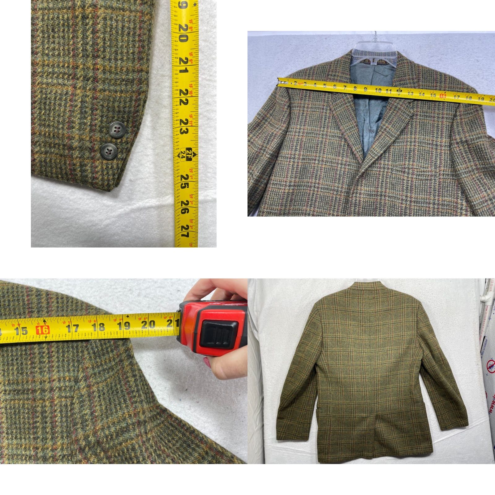 Vintage Warson Manor Blazer Mens 40 Wool Glen Check Shirt Size 40R - 8 Thumbnail