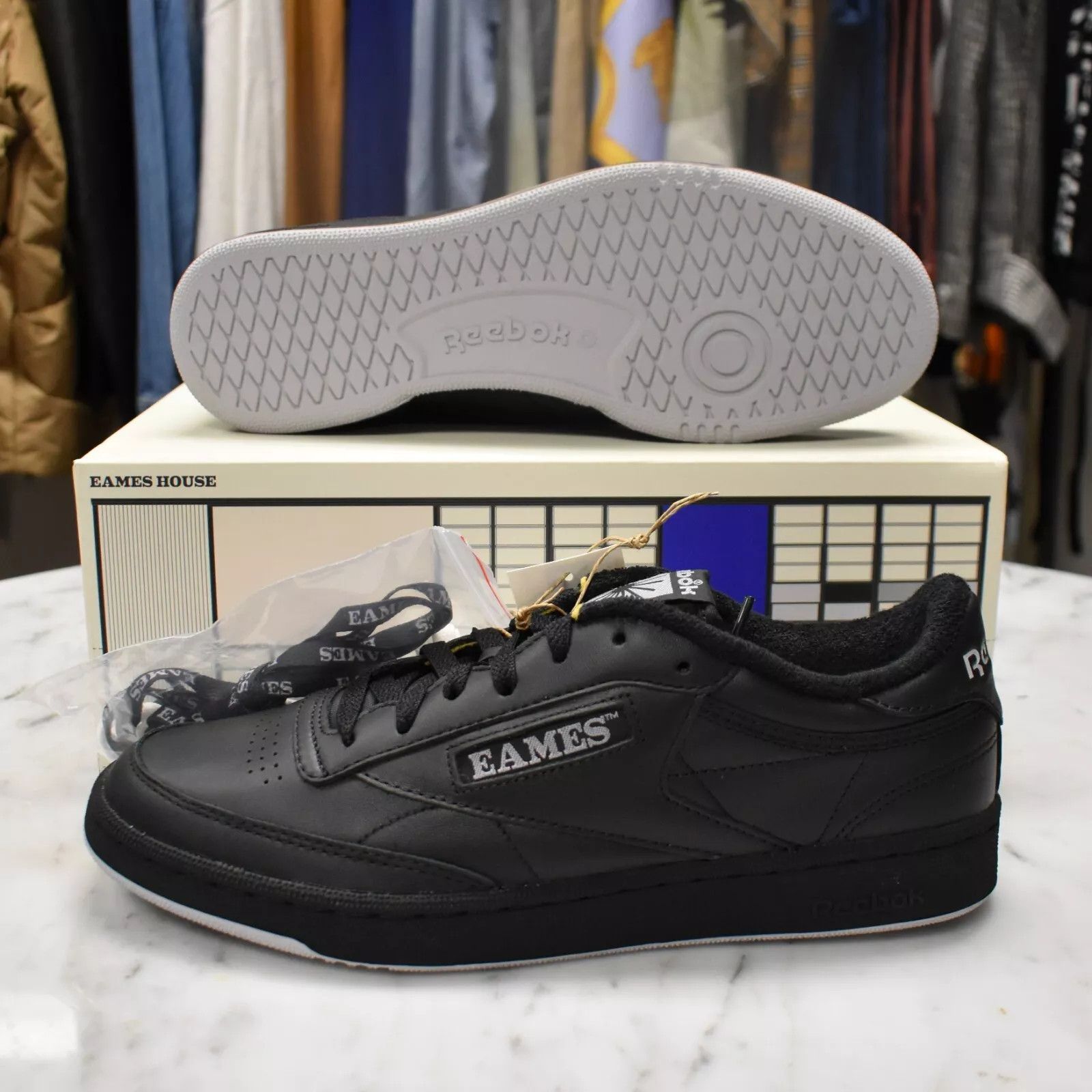 Reebok EAMES HOUSE Club C 85 Leather Black DS