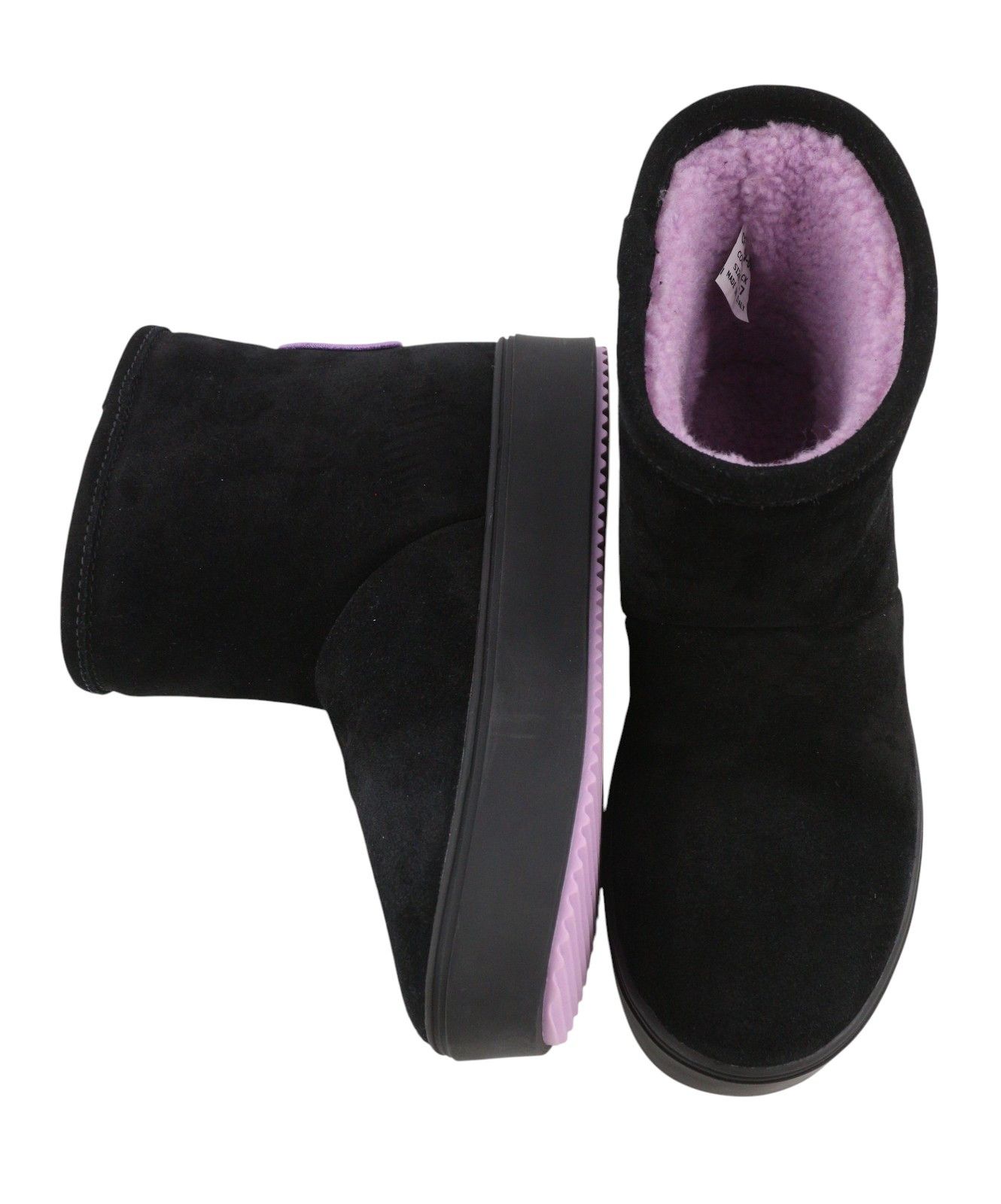 Other ANKLE EYELIKE BLACK SUEDE EU37 Fleece Inside 87851 Size US 6 / IT 36 - 7 Thumbnail