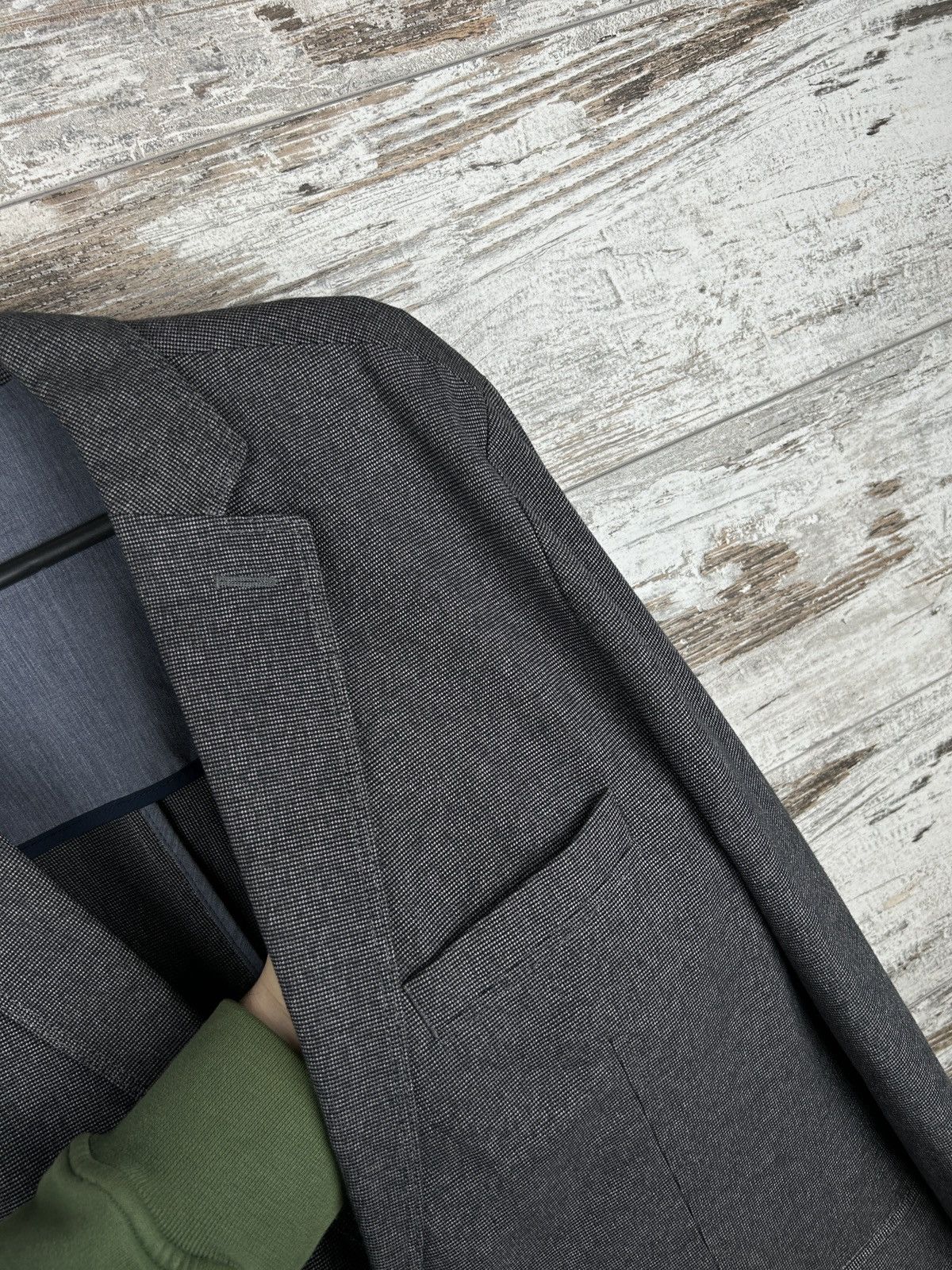 Hugo Boss × Vintage Mens Hugo Boss Blazer grey luxury jacket slim fit 42R / 52 Size 42R - 4 Thumbnail