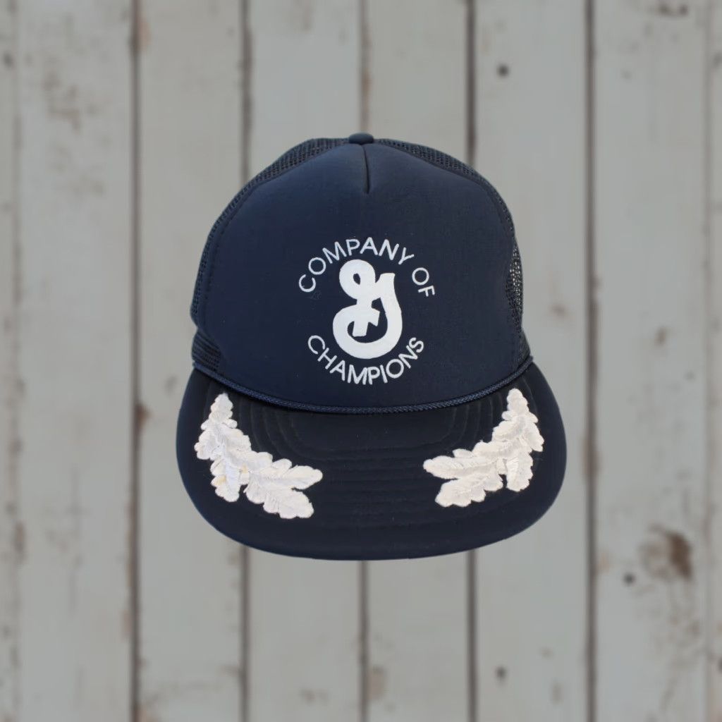 Champion VINTAGE General Mills Trucker Hat Navy Blue White Laurels Size ONE SIZE - 1 Thumbnail